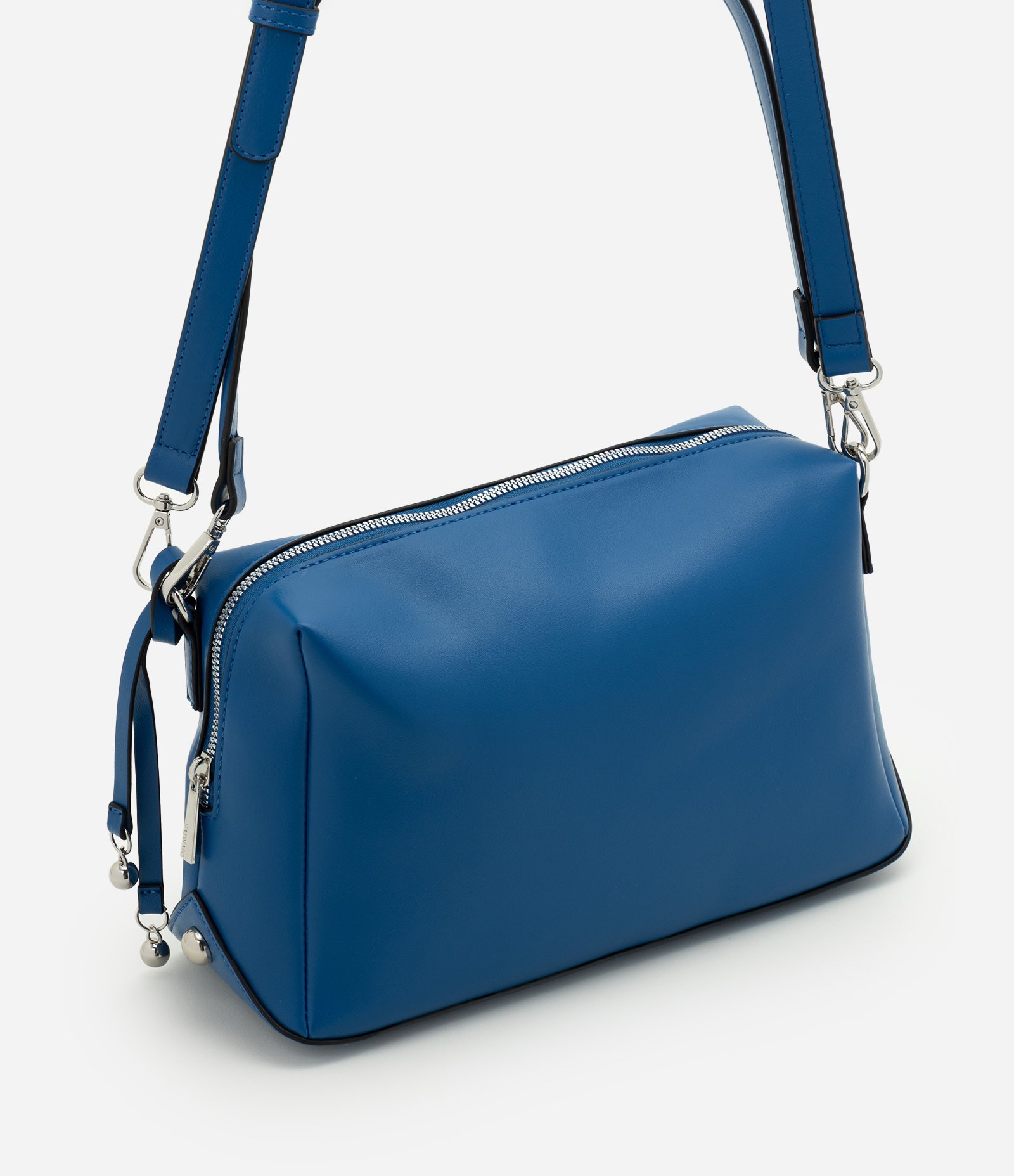 Bolsa Shoulder Média em PU com Alça Removível Azul 1