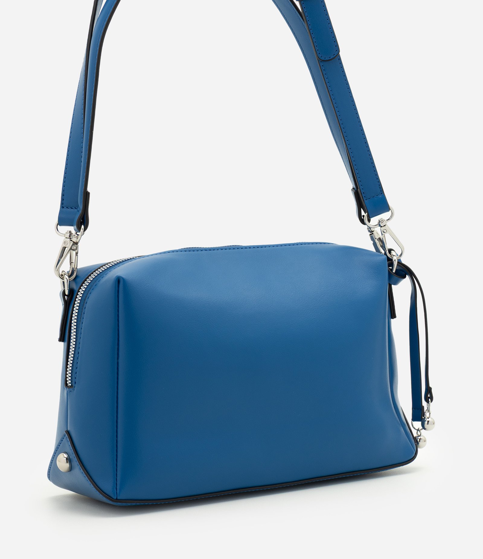 Bolsa Shoulder Média em PU com Alça Removível Azul 3
