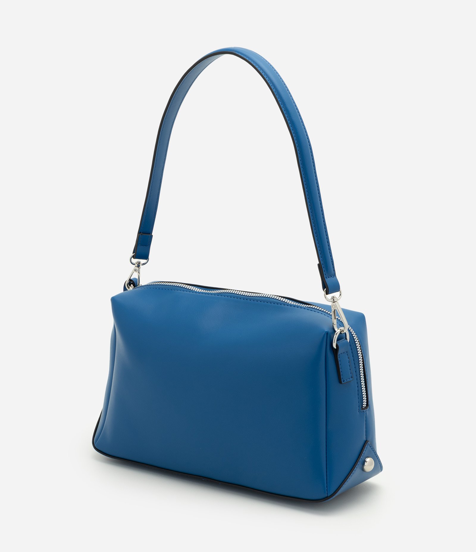 Bolsa Shoulder Média em PU com Alça Removível Azul 4