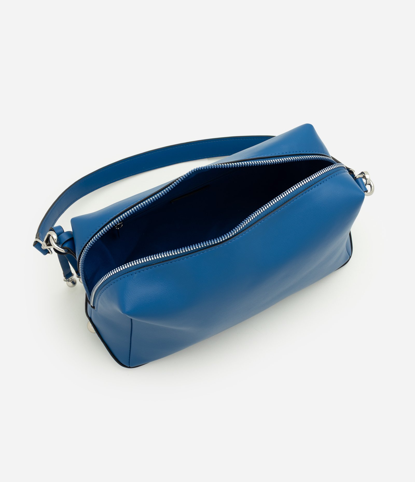 Bolsa Shoulder Média em PU com Alça Removível Azul 6