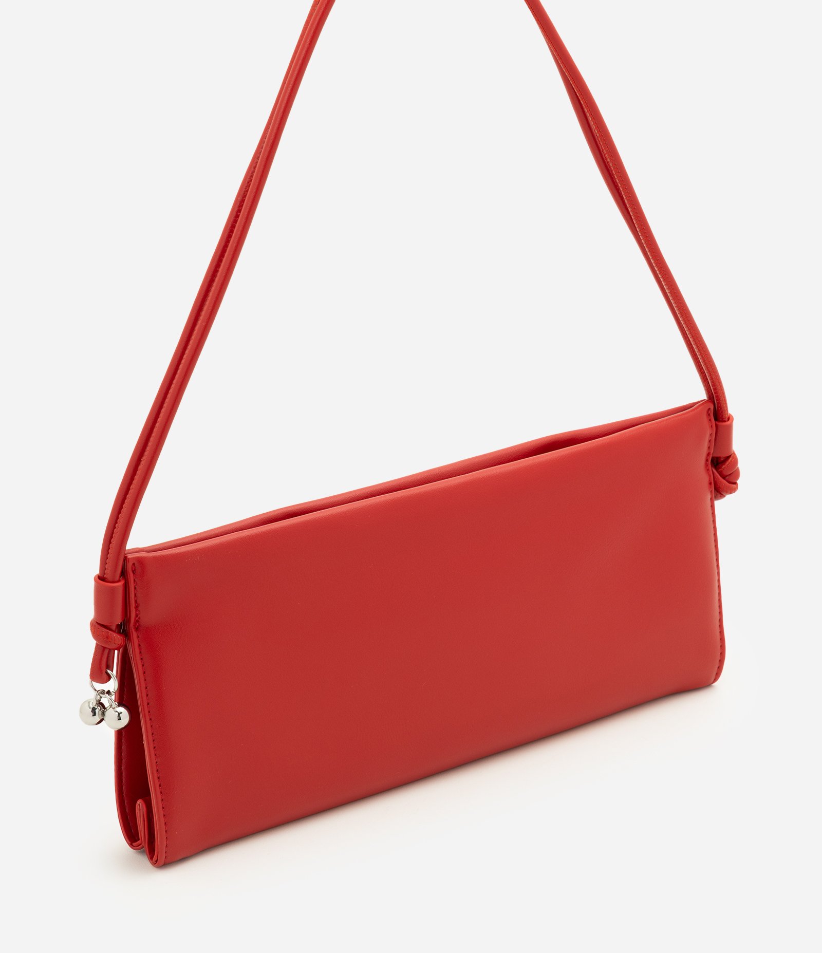 Bolsa Bowling Pequena em PU com Estrutura Maleável Vermelho 1