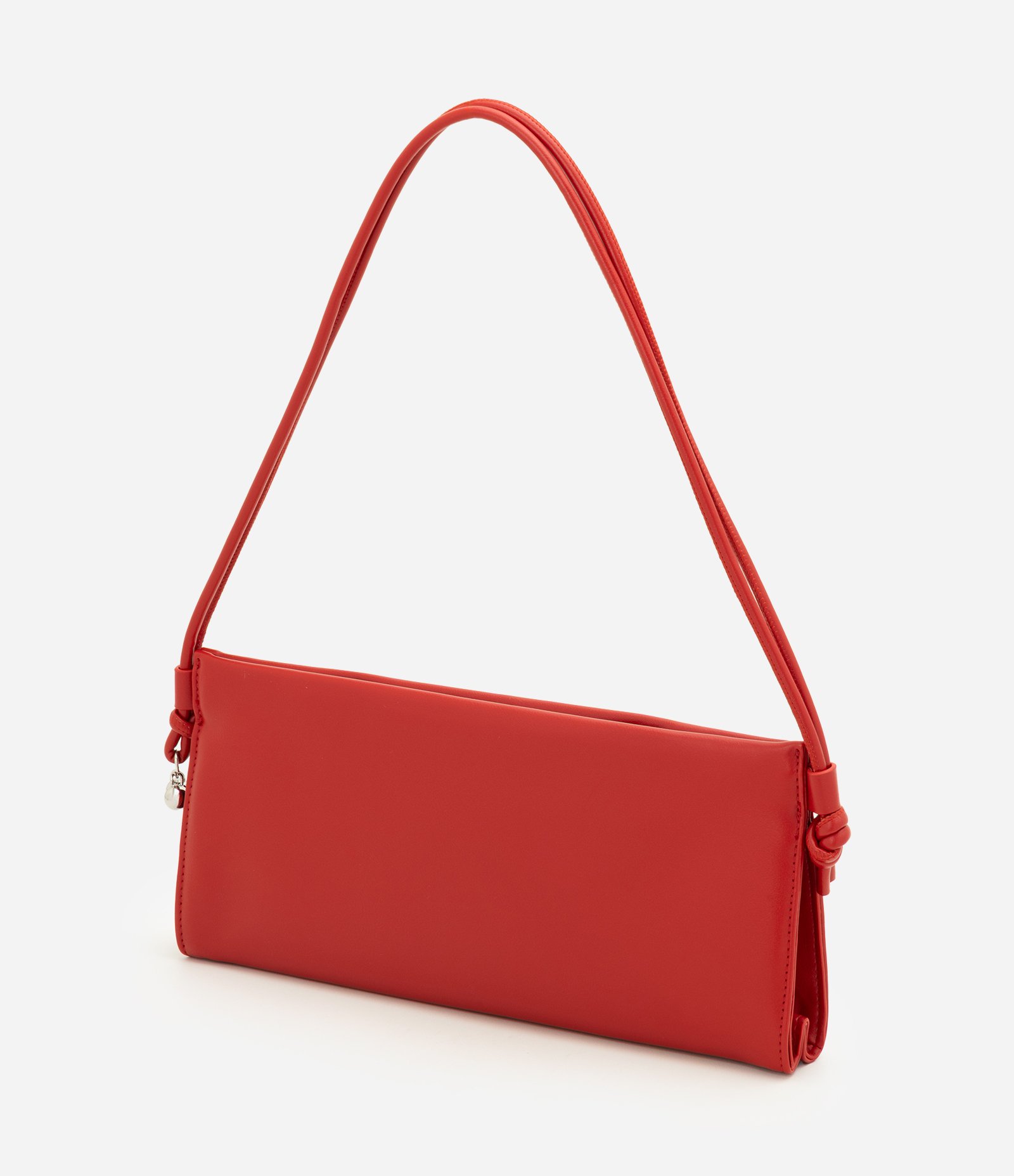 Bolsa Bowling Pequena em PU com Estrutura Maleável Vermelho 3