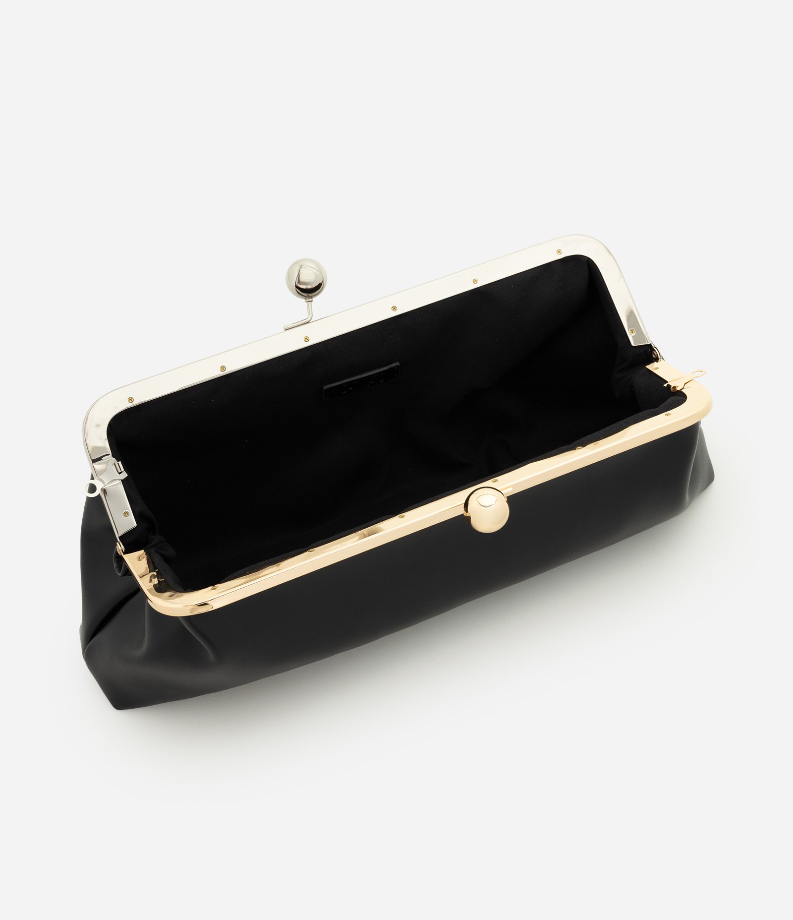 Bolsa Clutch Pequena em PU com Alça Removível Preto 4