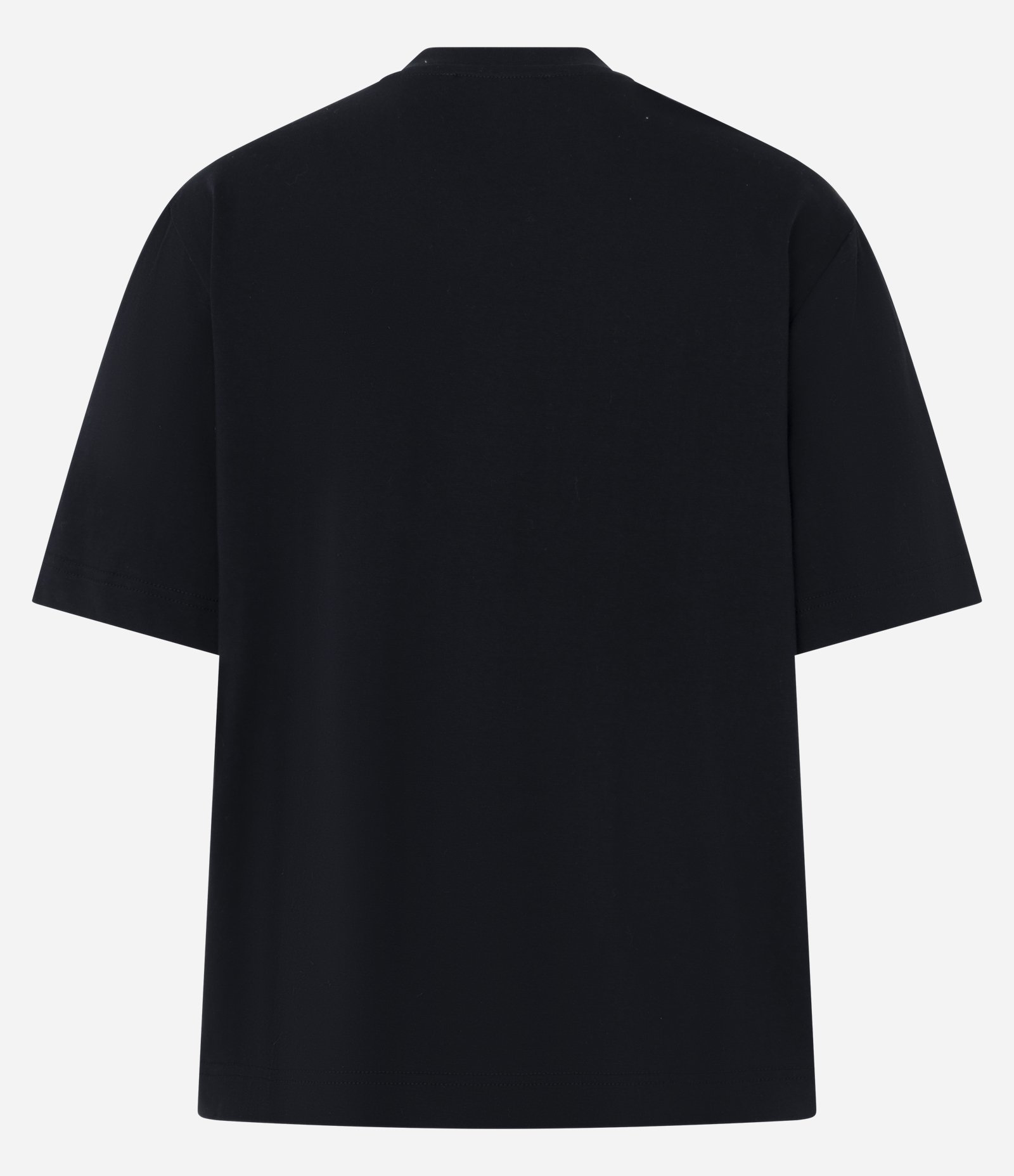 Camiseta Regular em Algodão com Aplicação de Pingentes Preto 3