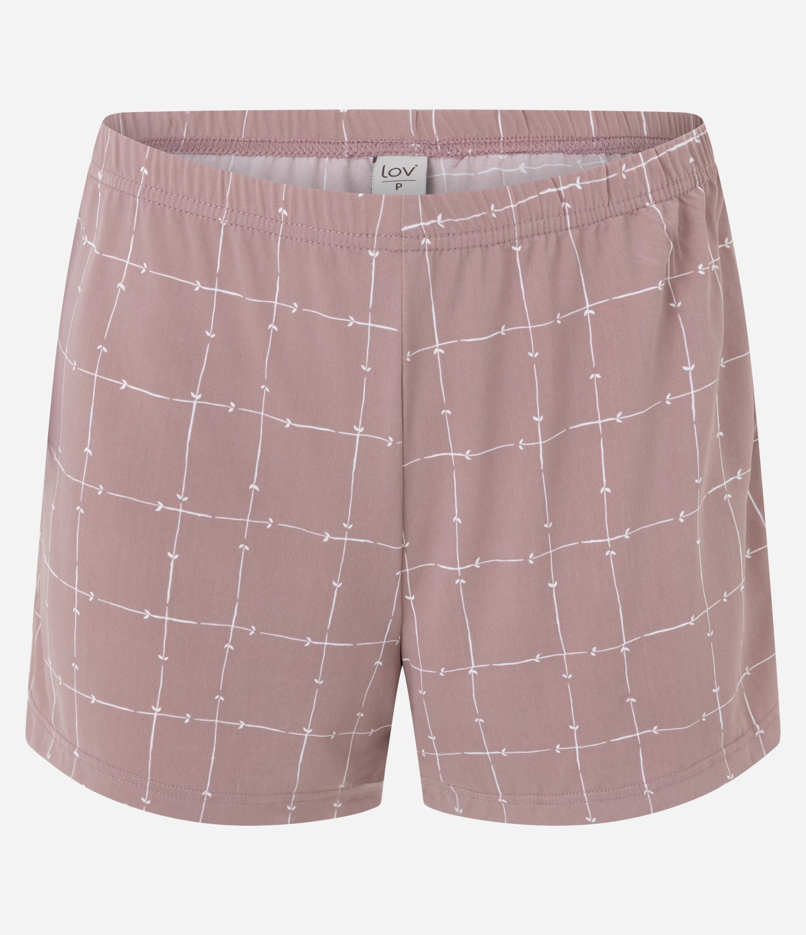 Pijama Curto Americano em Microfibra com Estampa Geométrica Rosa 8