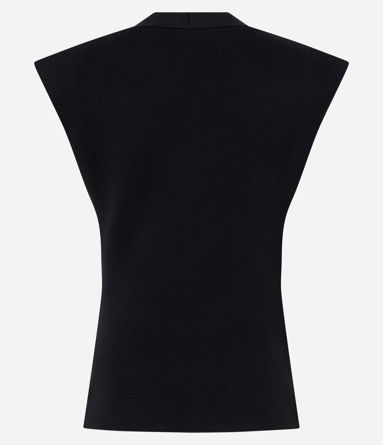 Blusa Regular em Tricô com Botão Lateral Preto 7