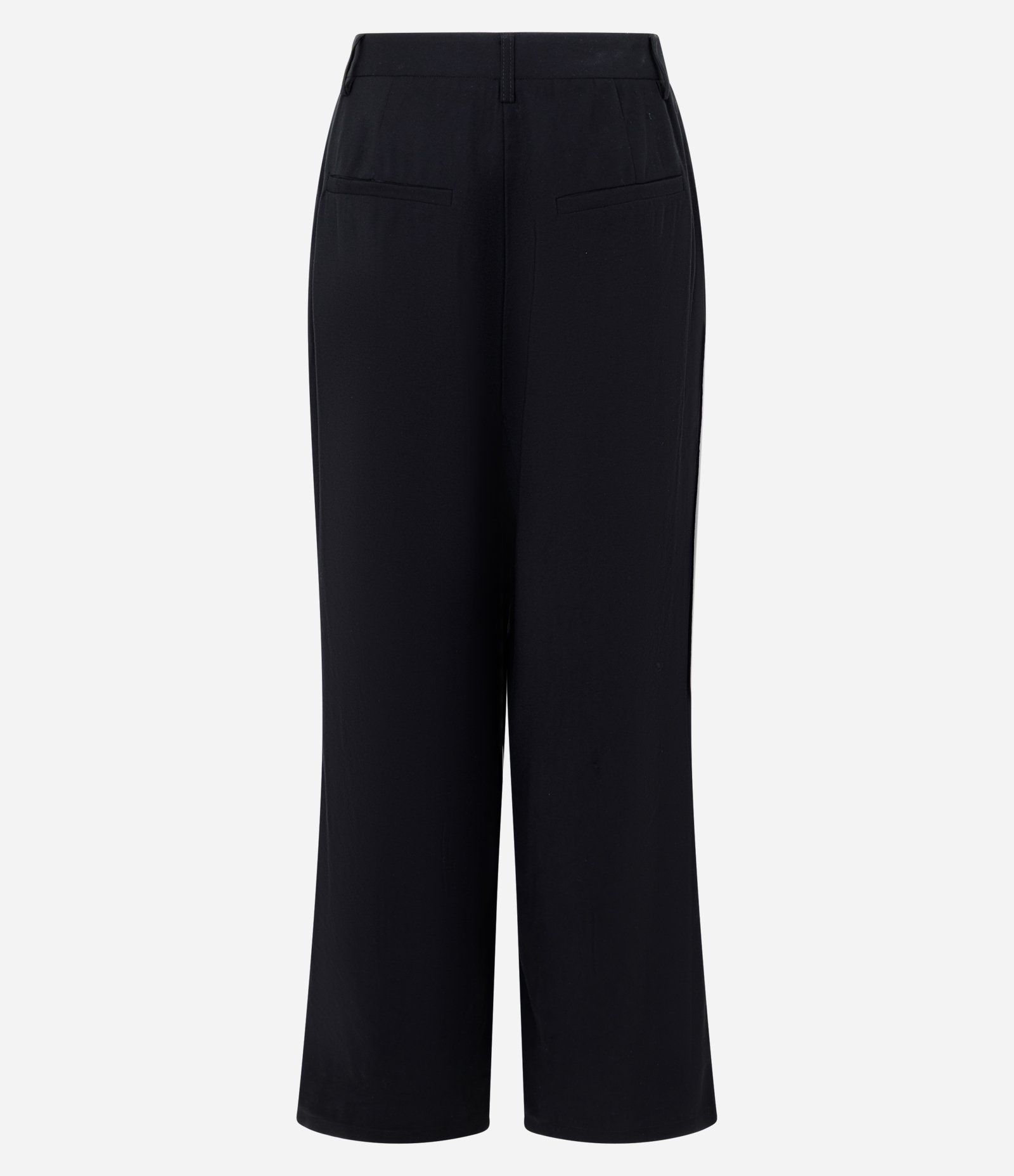 Calça Wide Alfaiatada em Sarja Preto 6