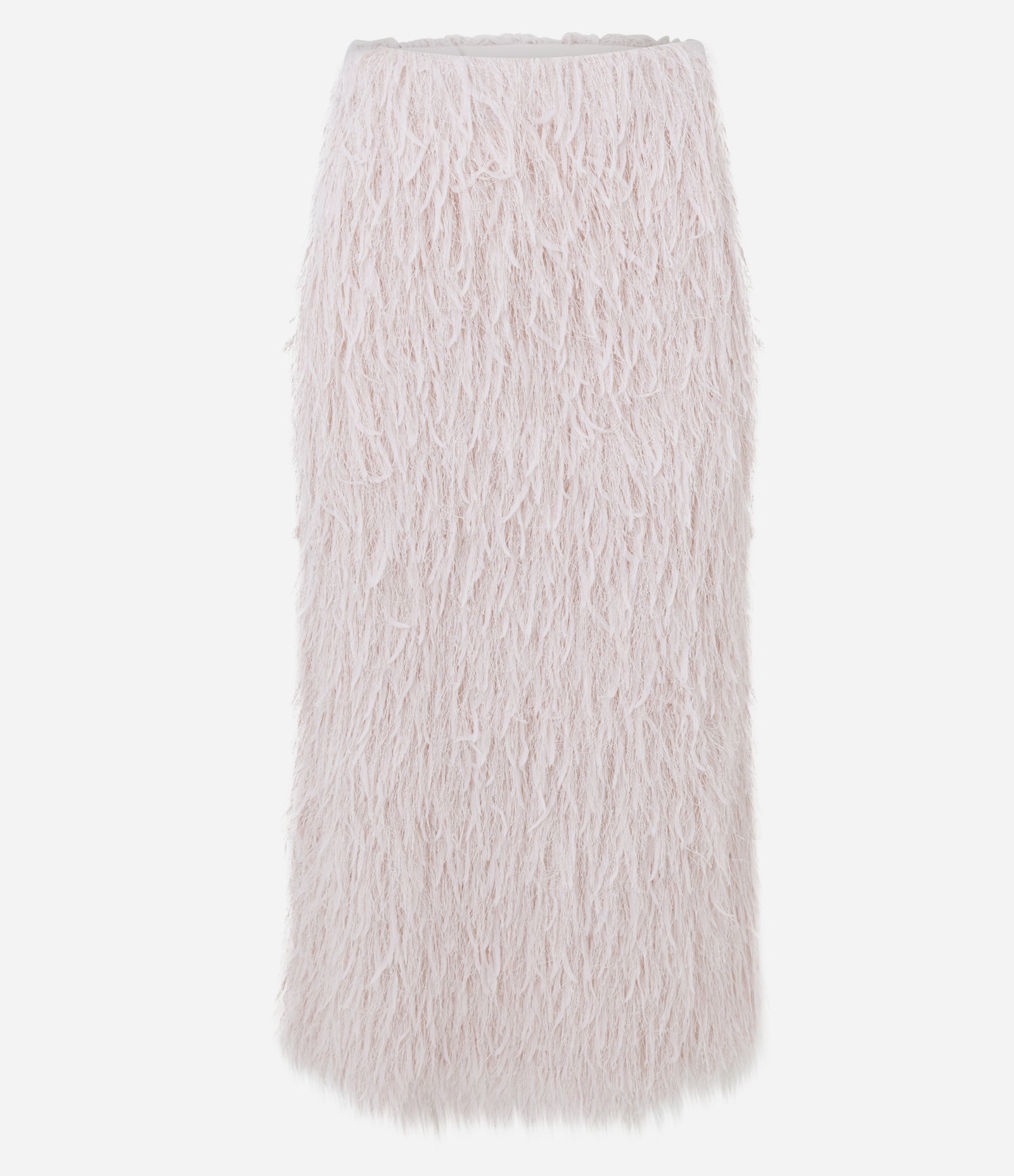 Saia Longa com Textura de Pelos Rosa 1