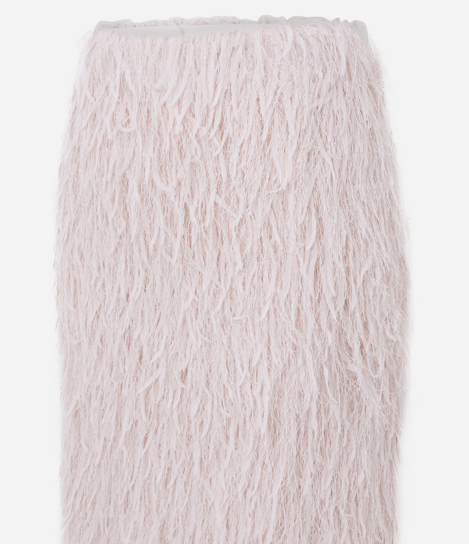 Saia Longa com Textura de Pelos Rosa 2