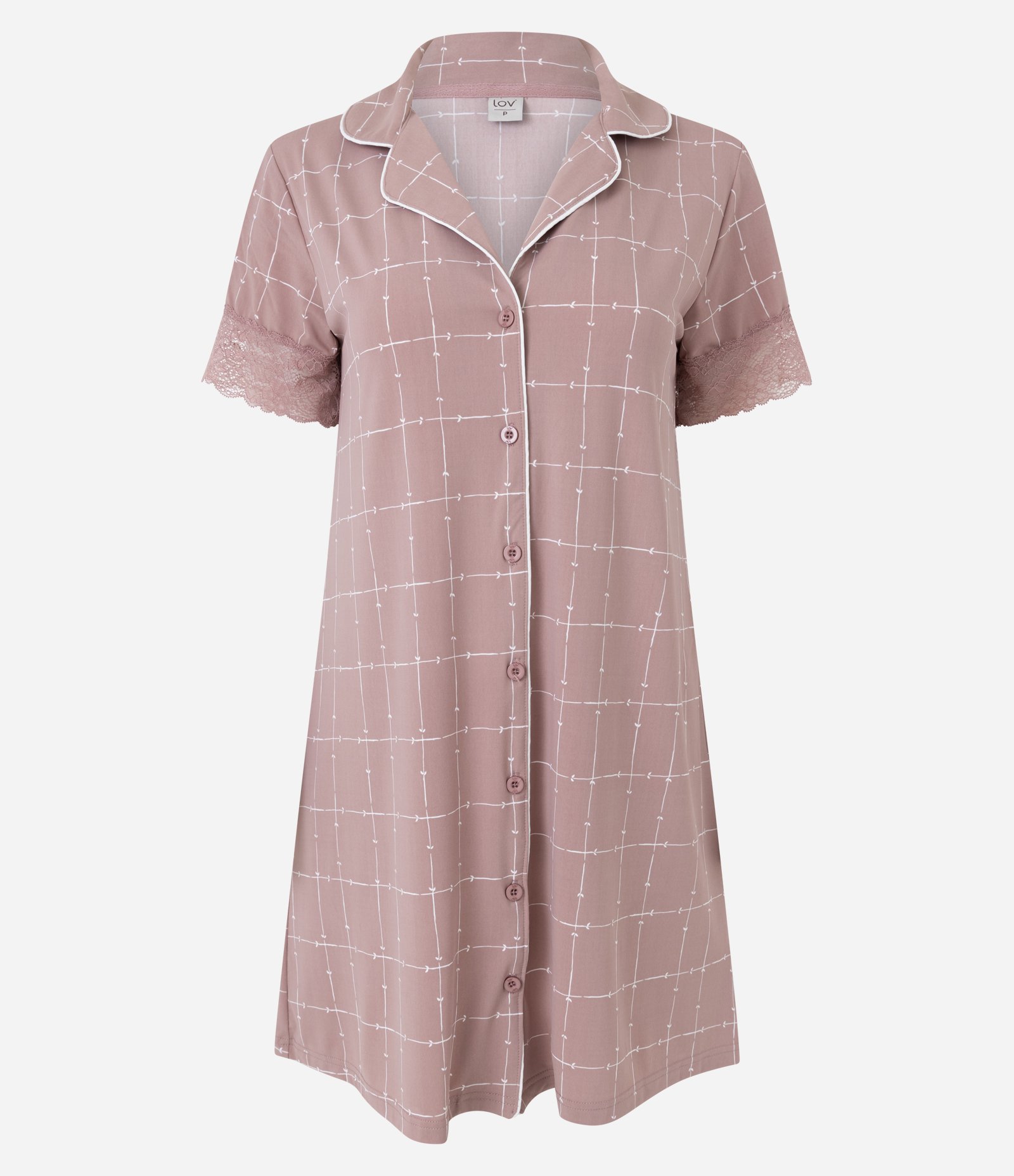 Camisola Americana em Microfibra com Estampa Geométrica Rosa 5