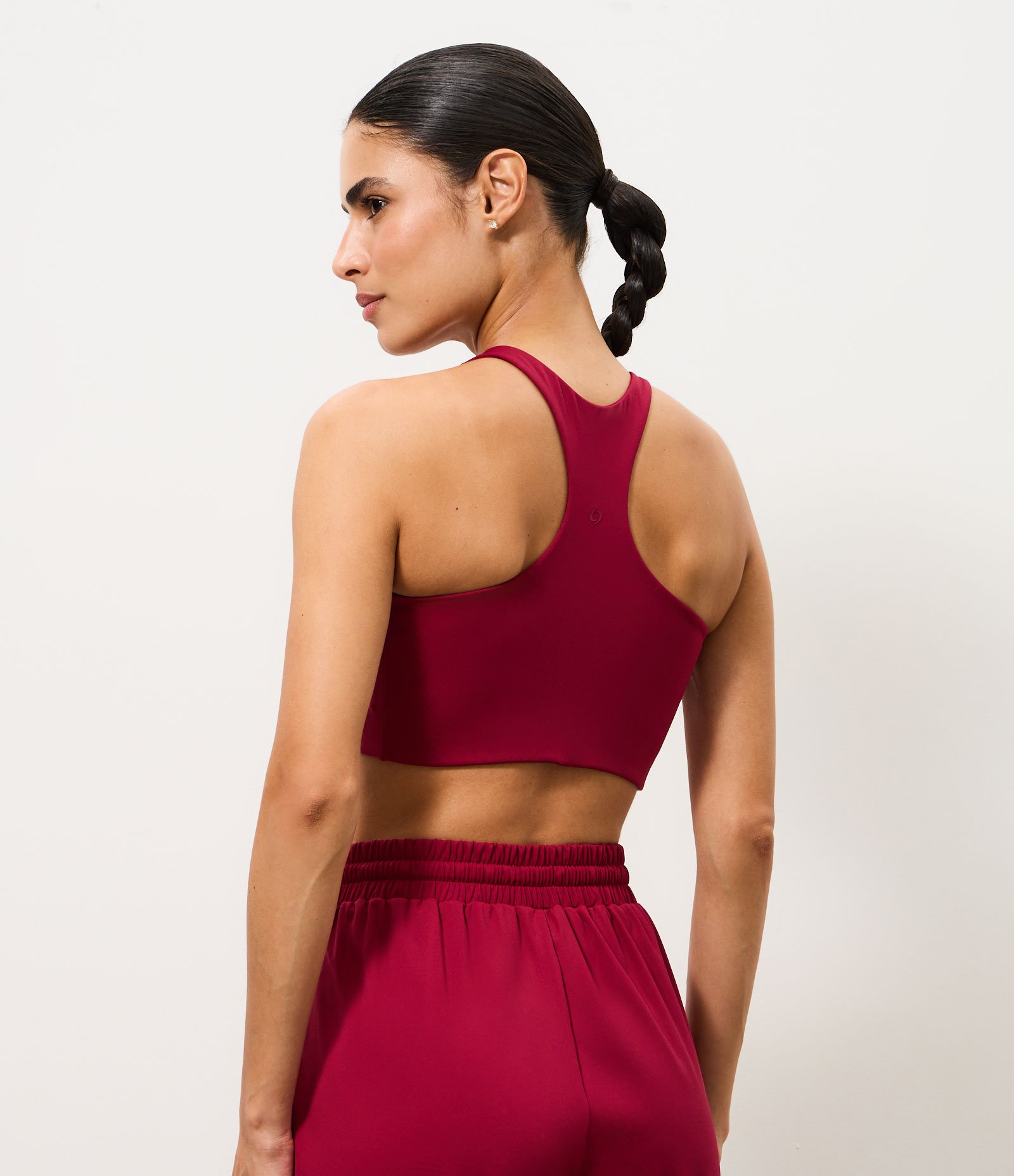 Top Nadador com Decote Halter e Bojo Removível Vermelho 4