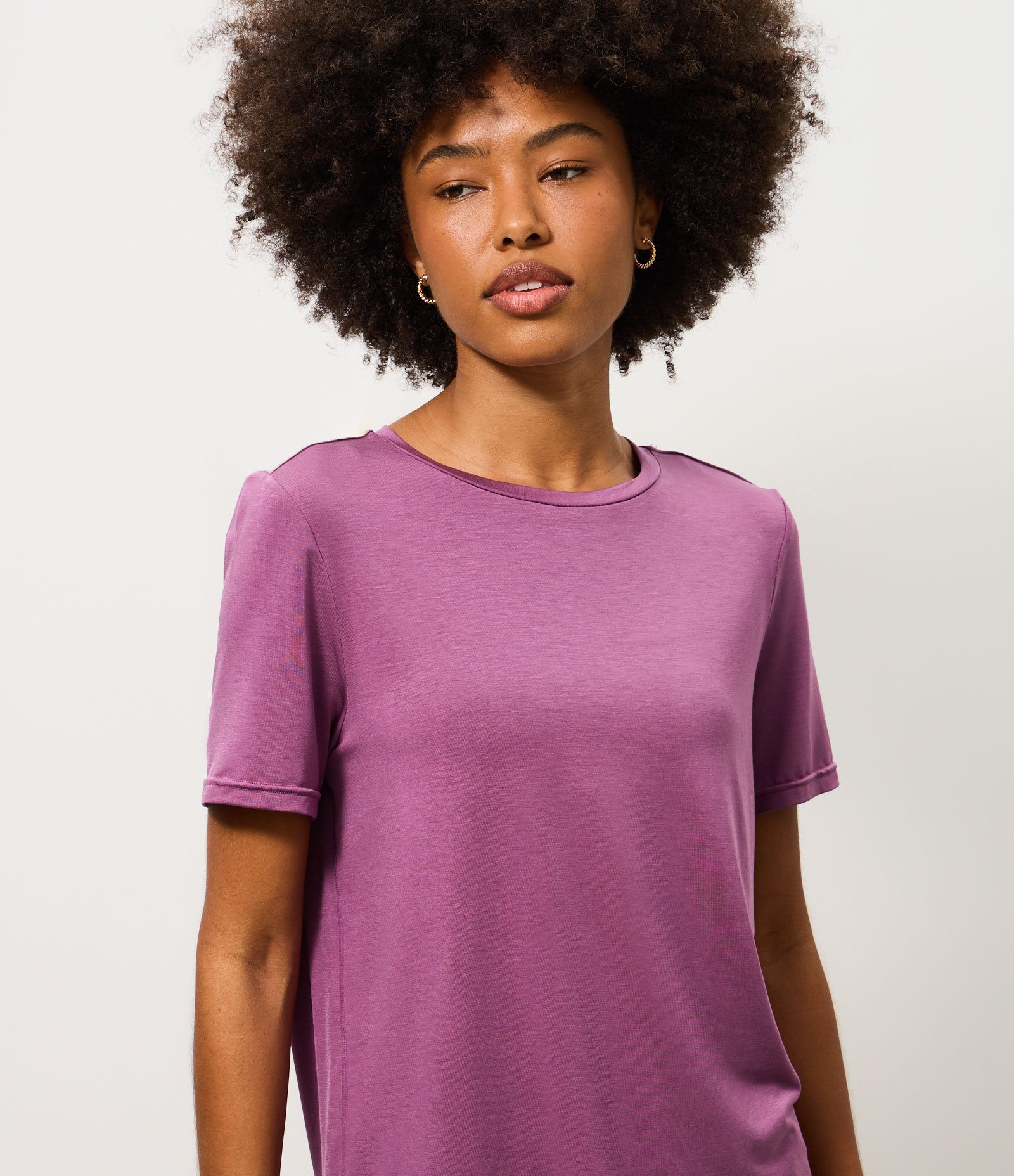 Camiseta Esportiva em Microfibra com Toque Suave Roxo 3