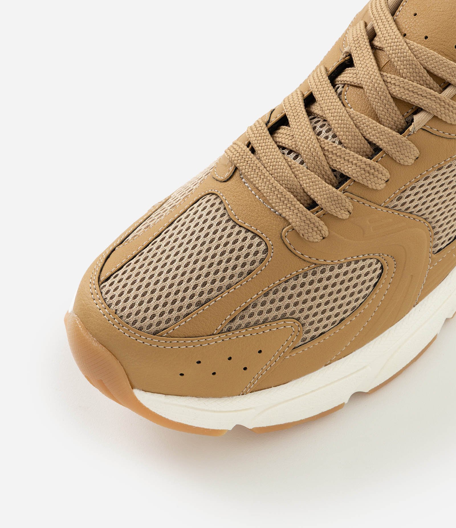 Tênis Casual Esportivo em Material Sintético Bege 5