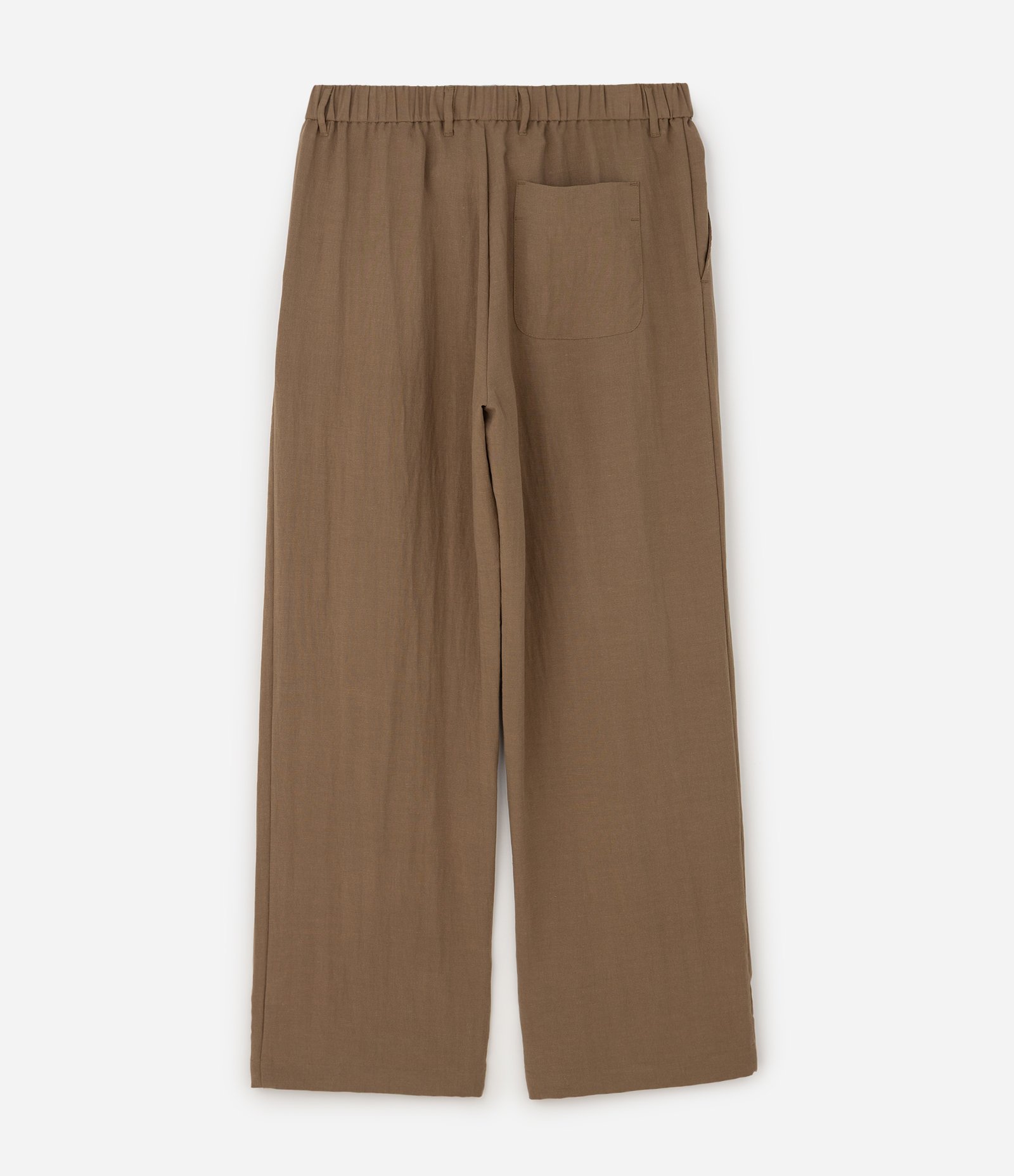 Calça Wide Leg em Liocel com Pregas Frontais Marrom 9
