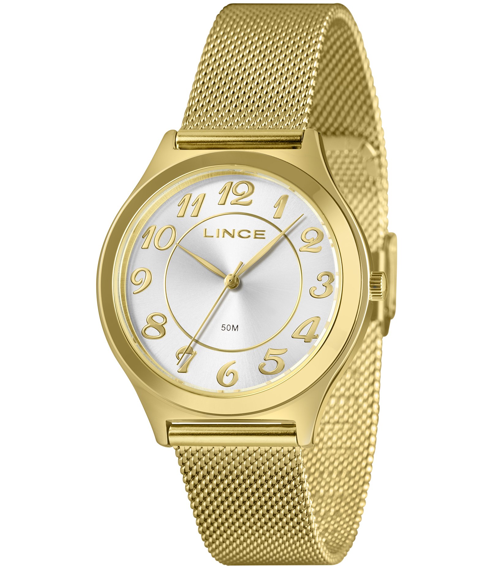 Relógio Analógico Lince em Aço LRGM030L38 S2KX Dourado 1