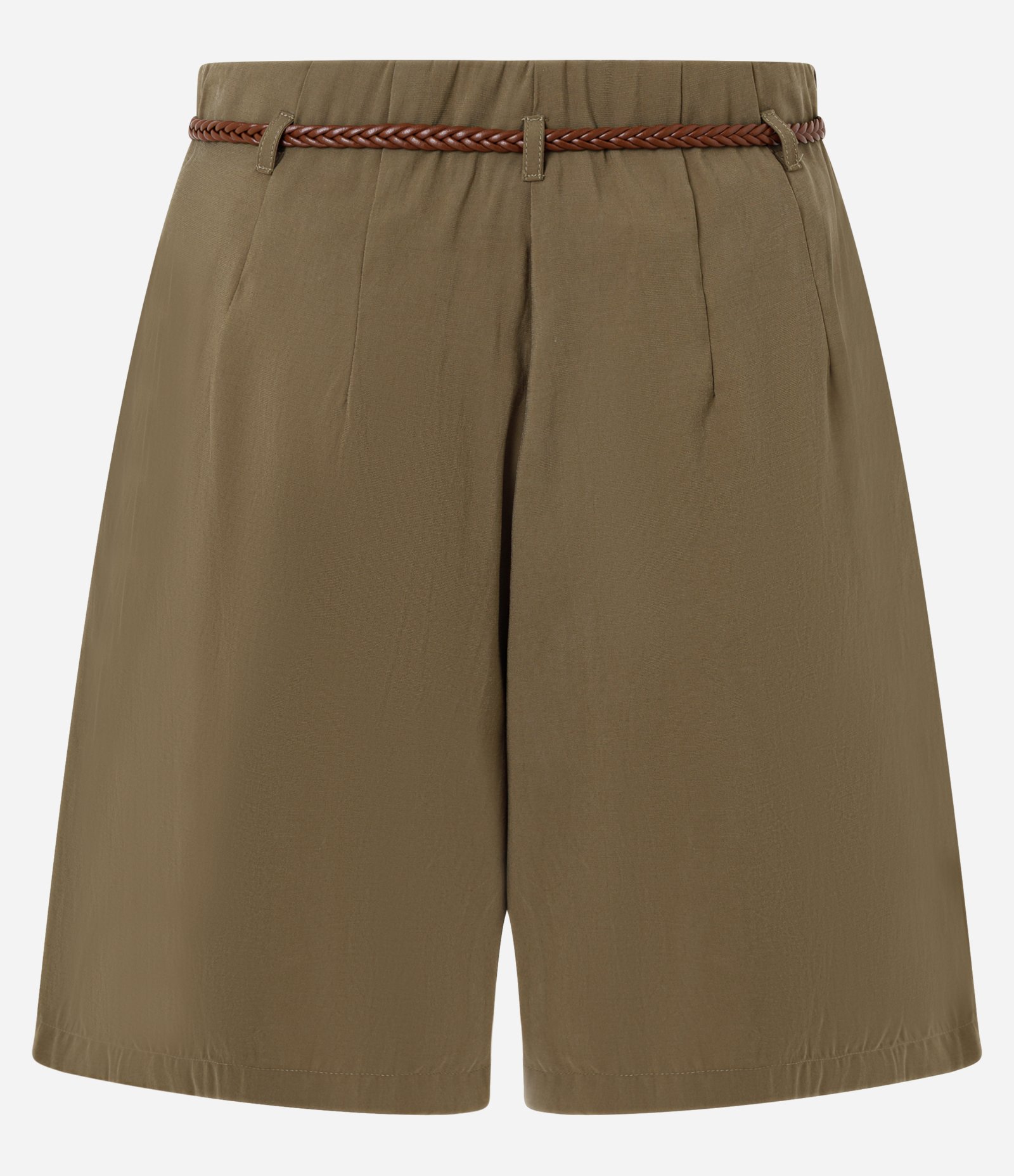 Short Soltinho com Cinto Fino em Ráfia Verde 2