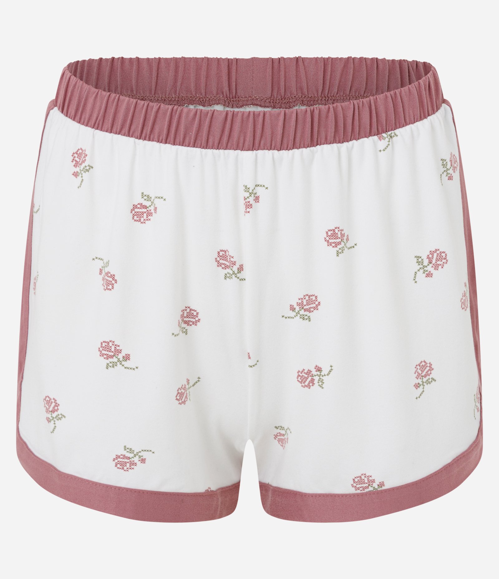 Pijama Short Doll Regular com Estampa Floral Branco 6