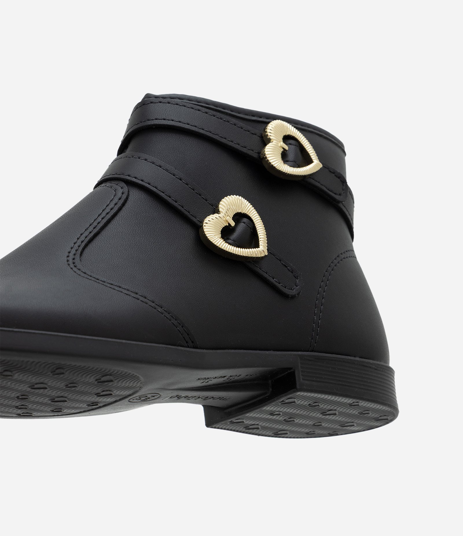 Bota Infantil com Salto e Fivela Coração – Tam 26 a 35 Preto 3