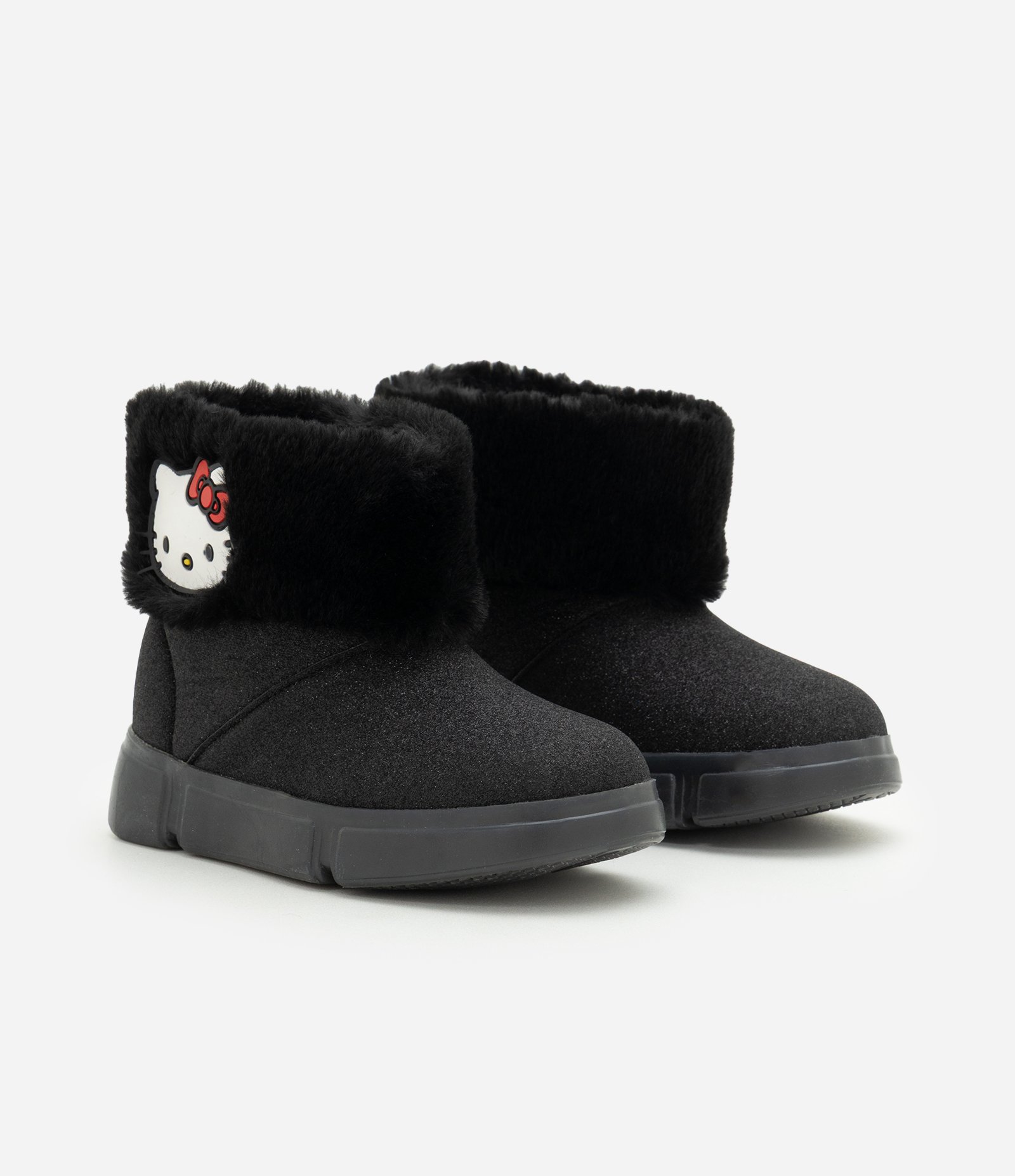 Bota Infantil Hello Kitty com LED e Pelinhos – Tam 20 a 27 Preto 8