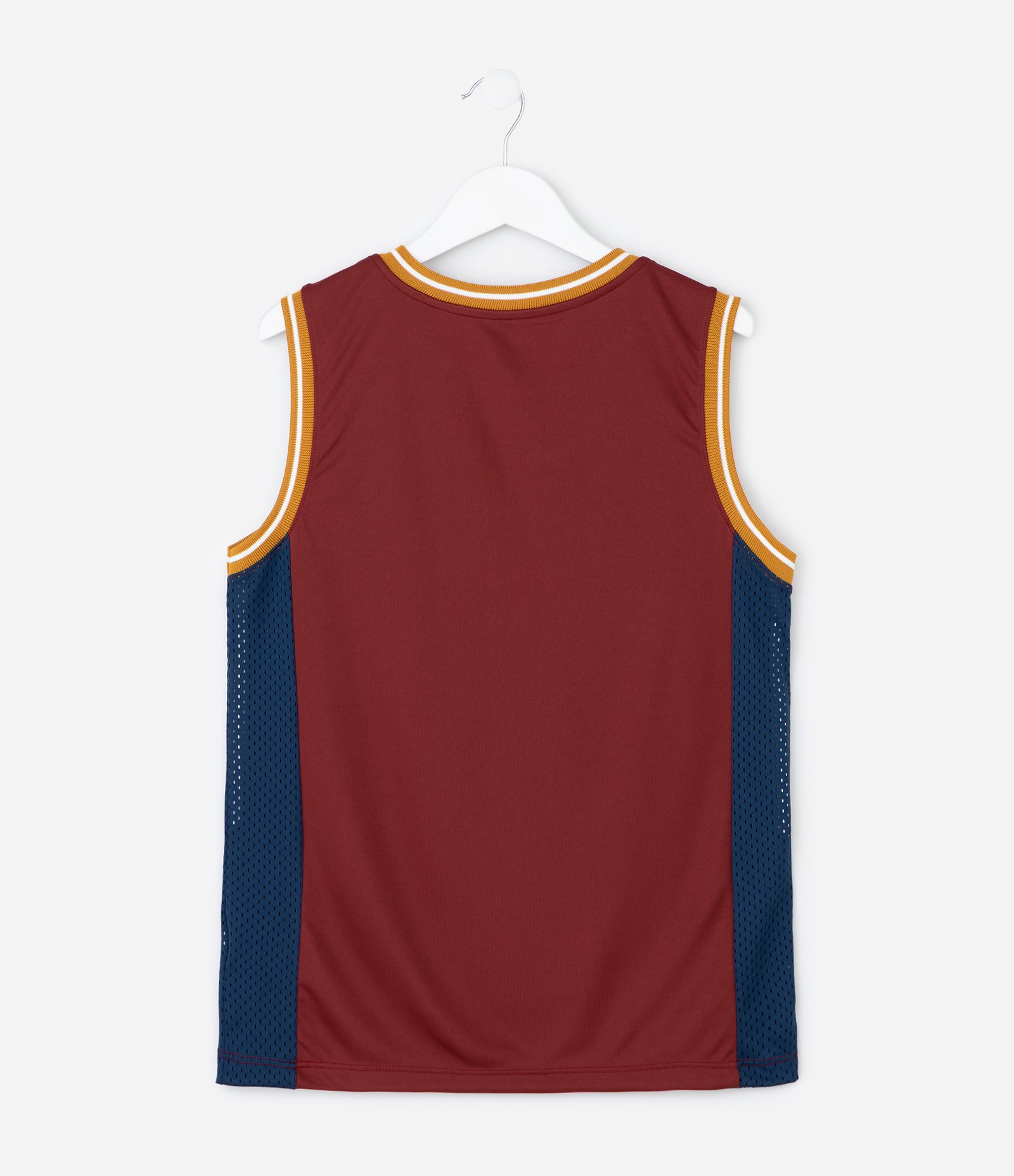 Camiseta Infantil Regata Esportiva em Mesh Basquete – Tam 5 a 14 Anos Vermelho 3