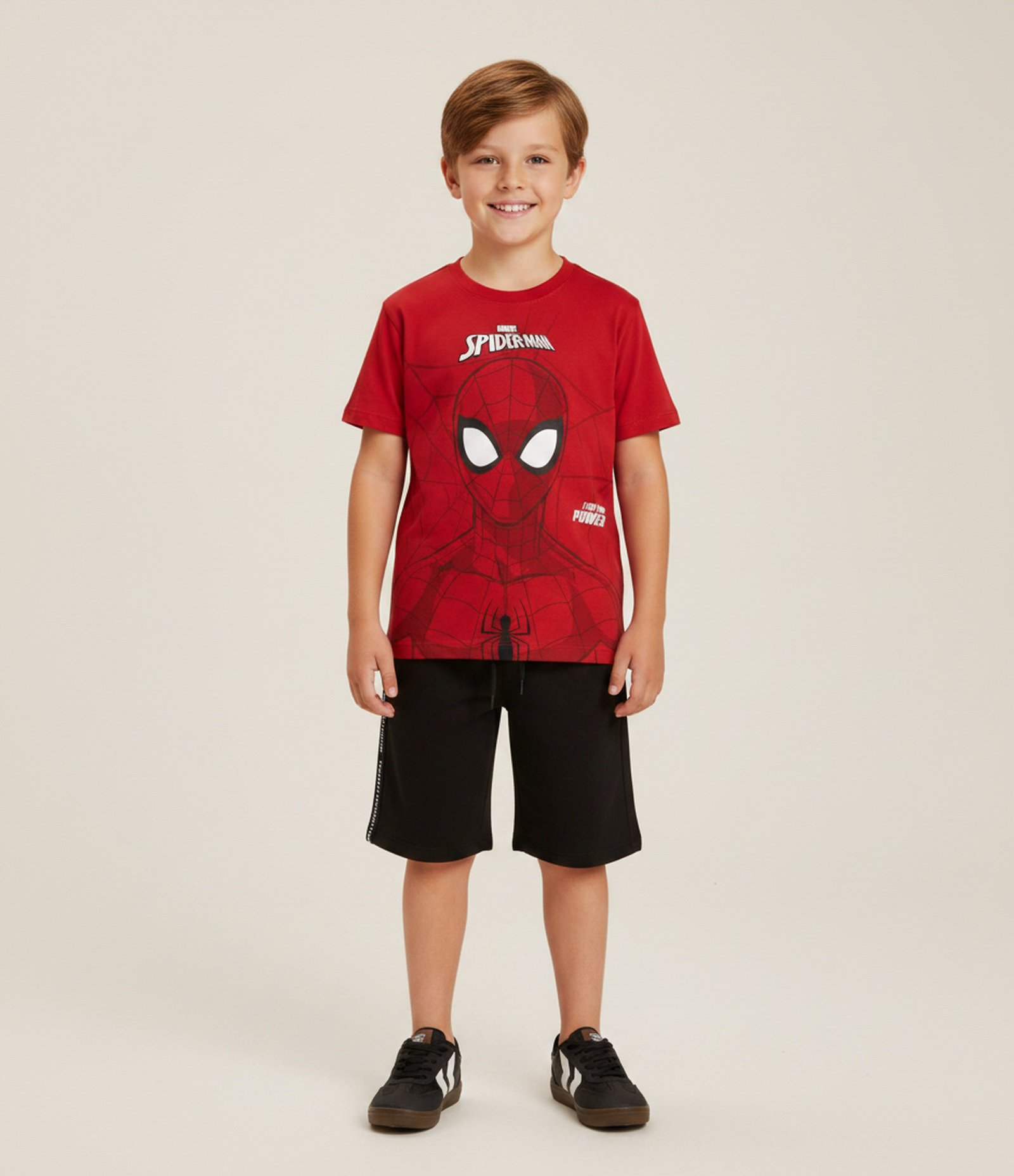 Camiseta Infantil com Estampa Homem-Aranha – Tam 4 a 12 Anos Vermelho 1