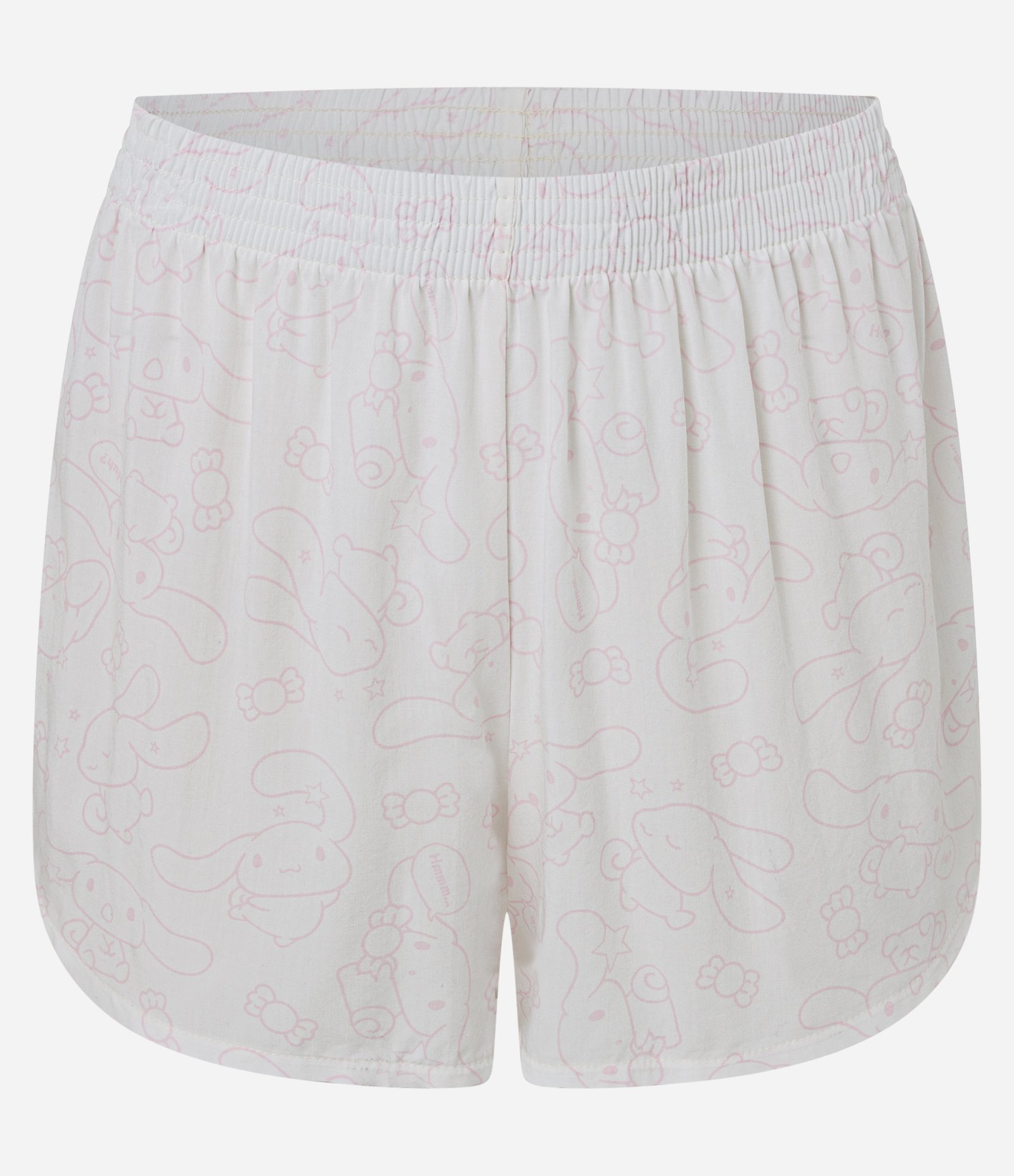 Pijama Curto em Viscolycra com Estampa Cinnamoroll Rosa/Branco 4