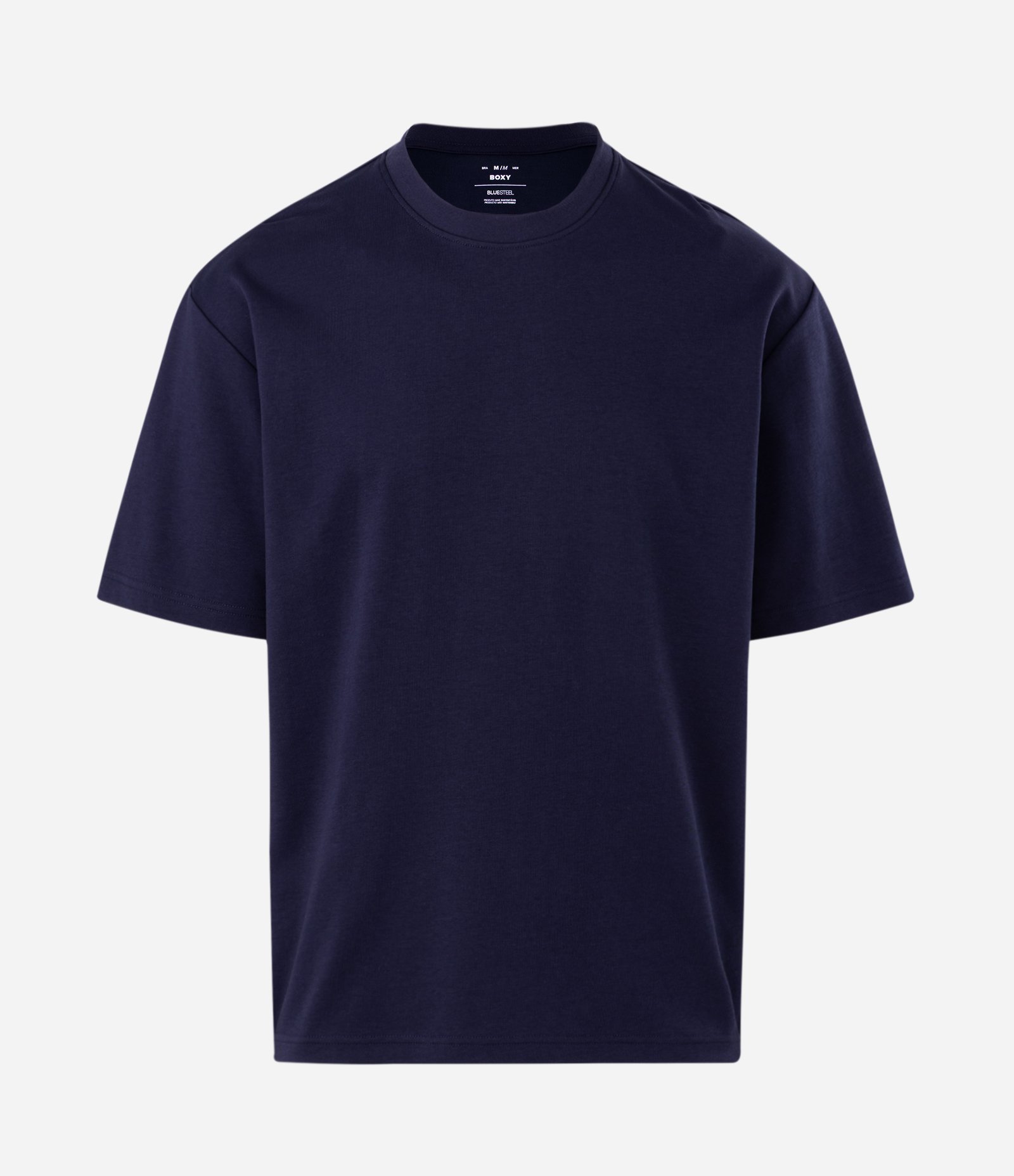 Camiseta Manga Curta Boxy Tecnológica Azul 1