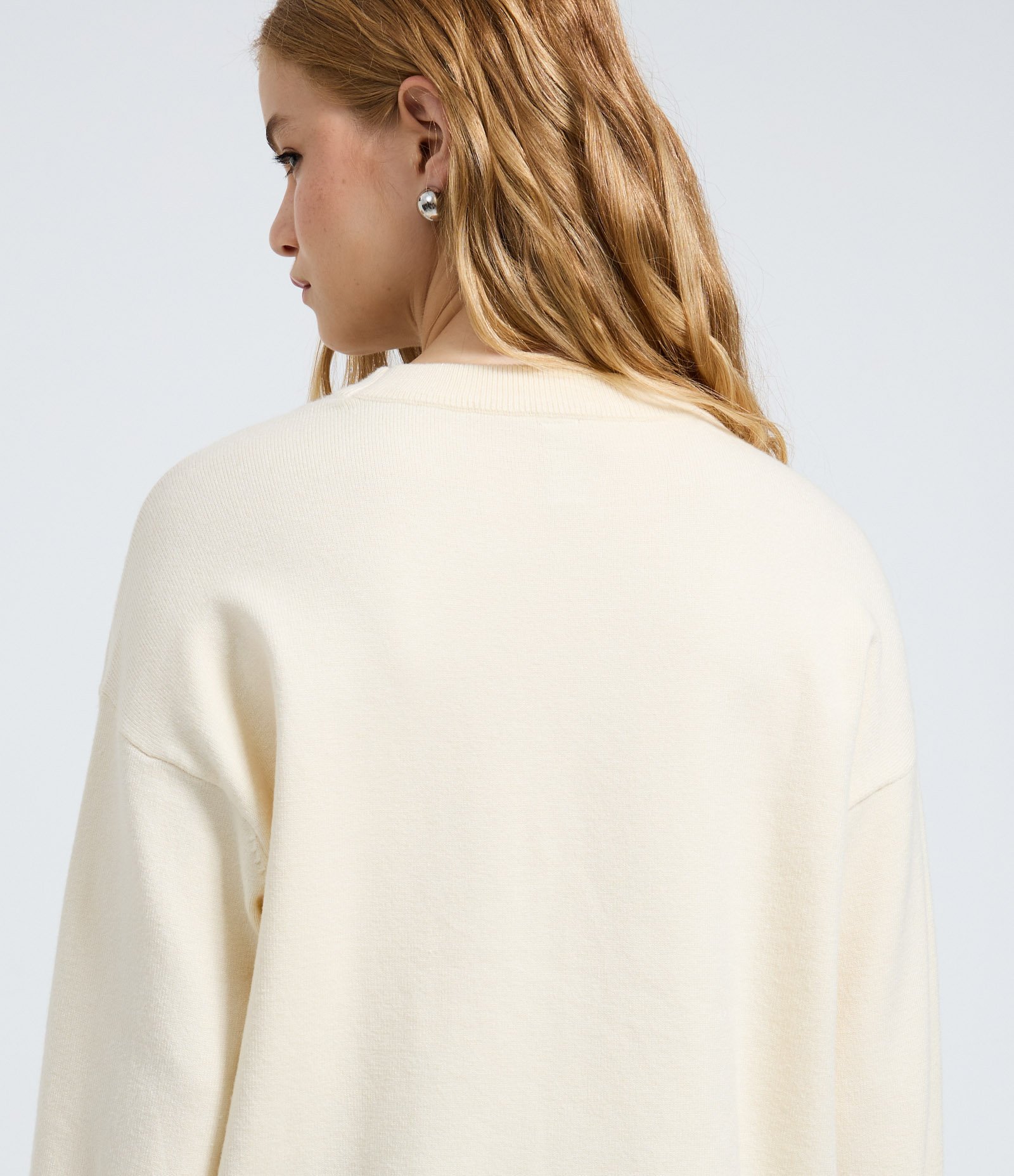 Blusa em Tricô com Estampa de Gato Fofinho Off White 4