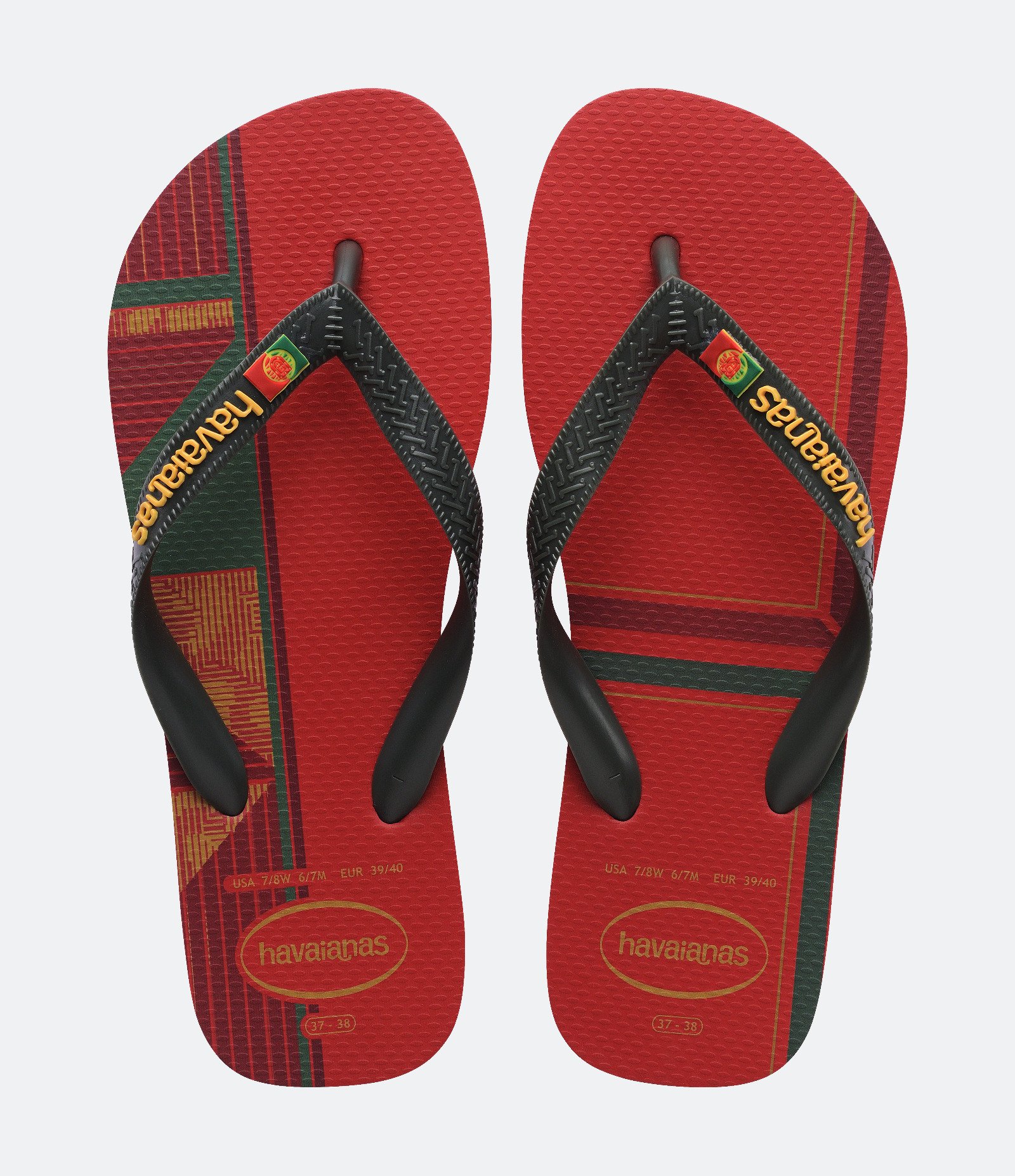 Chinelo Havaianas Tradicional Nações Portugal Vermelho 1