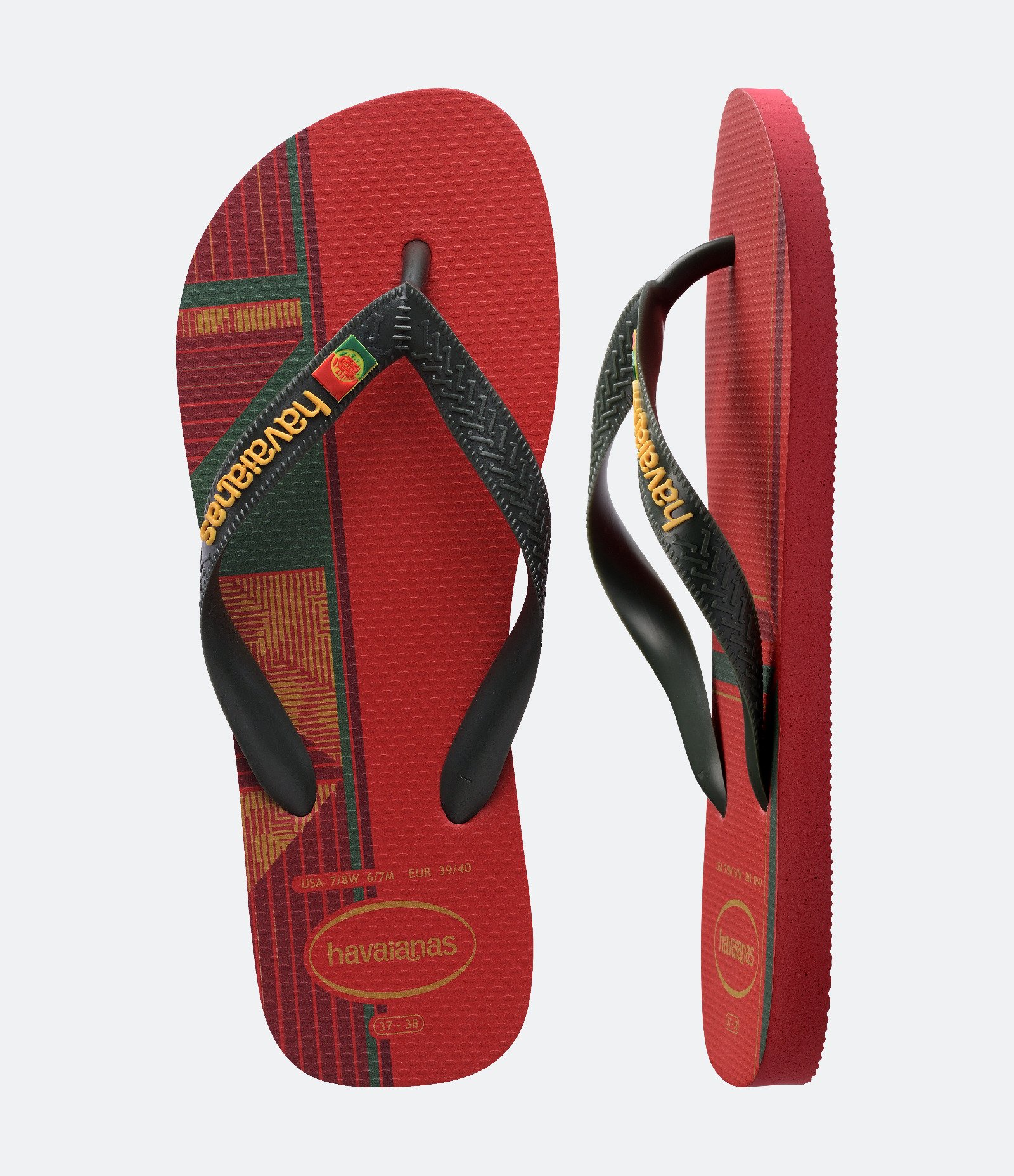 Chinelo Havaianas Tradicional Nações Portugal Vermelho 4