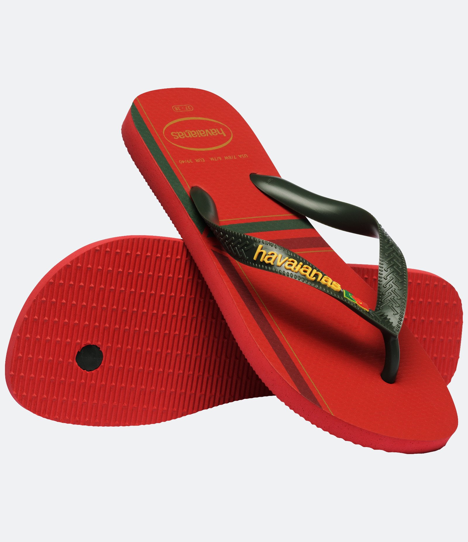Chinelo Havaianas Tradicional Nações Portugal Vermelho 6
