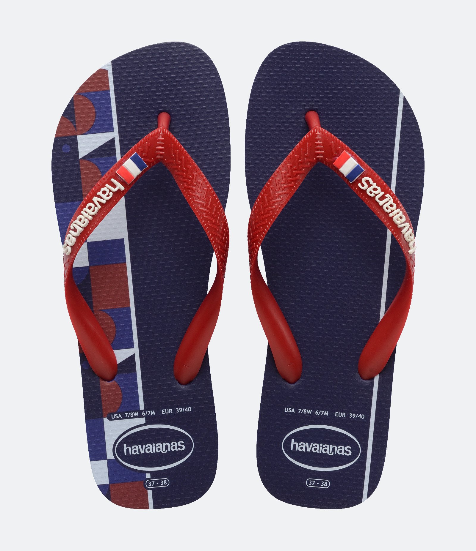 Chinelo Havaianas Tradicional Nações França Azul 1