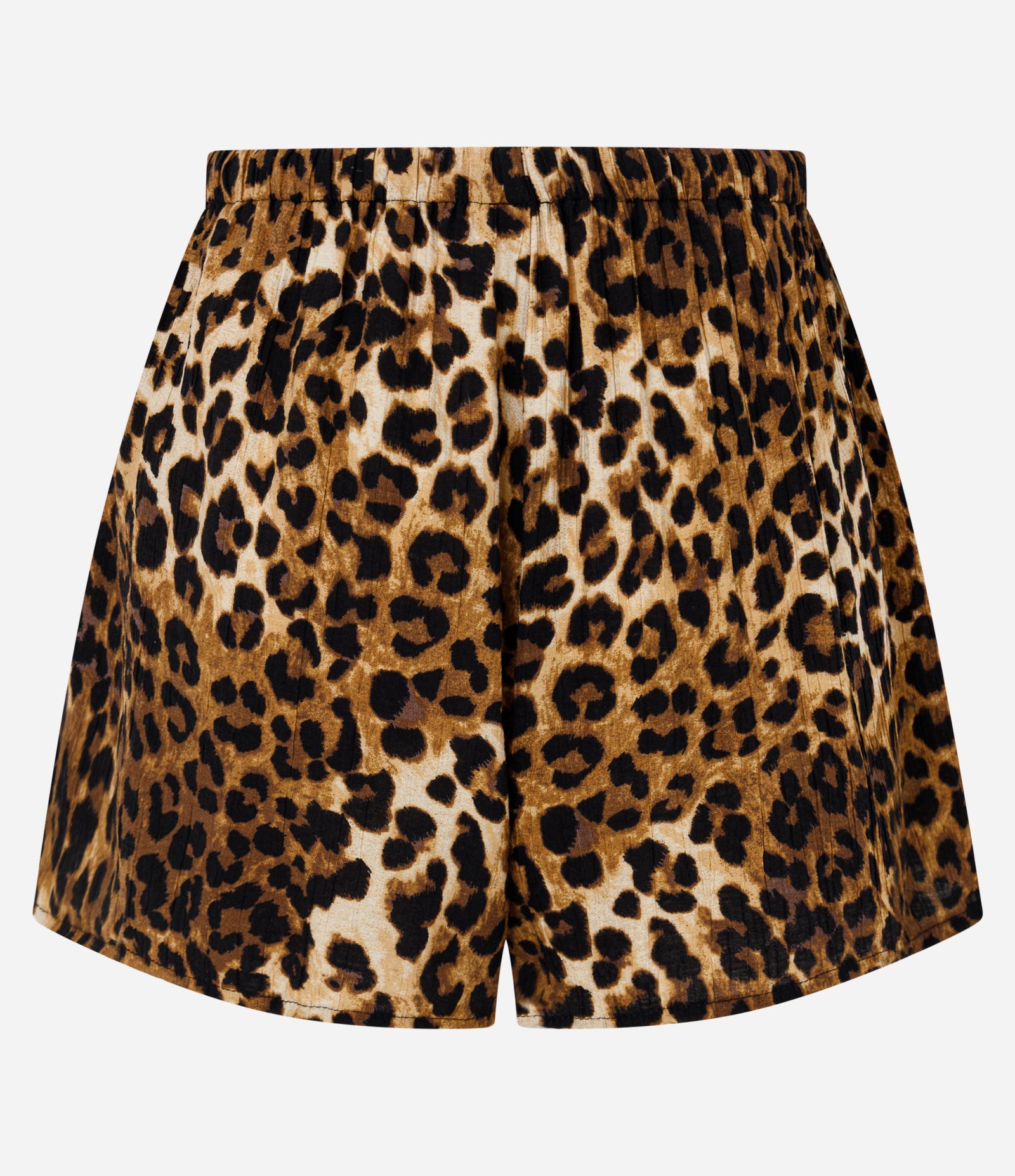 Saída de Praia Short em Microfibra com Estampa Animal Print e Amarração Marrom 6
