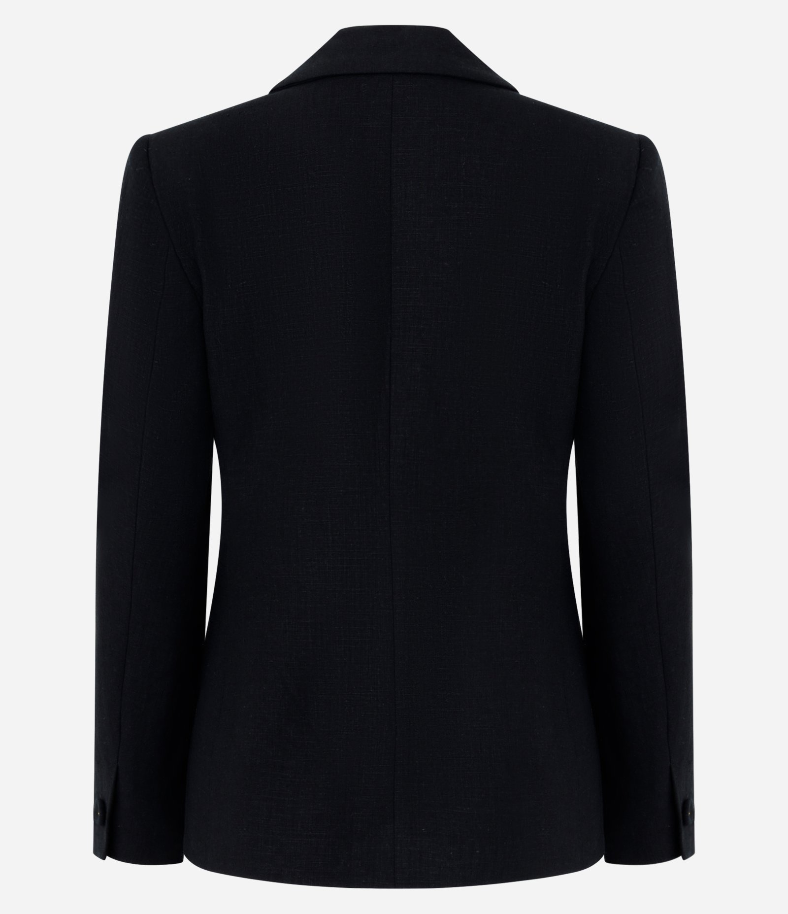 Blazer Alongado em Viscolinho com Modelagem Acinturada Preto 2