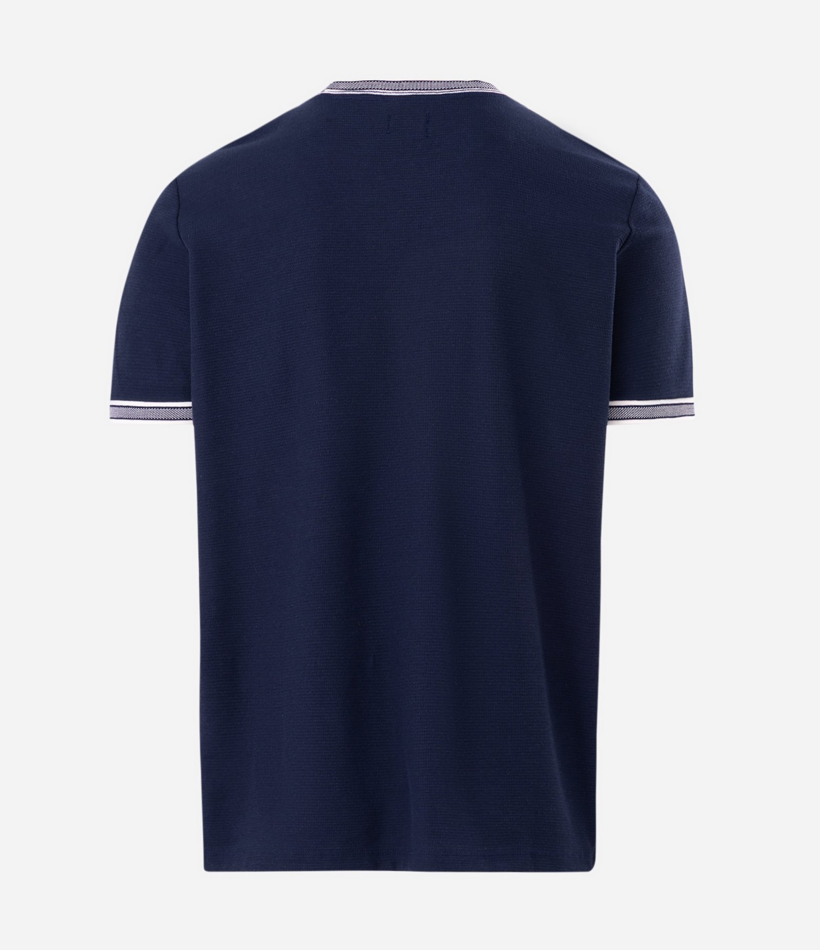 Camiseta Regular em Algodão Texturizado Azul 5