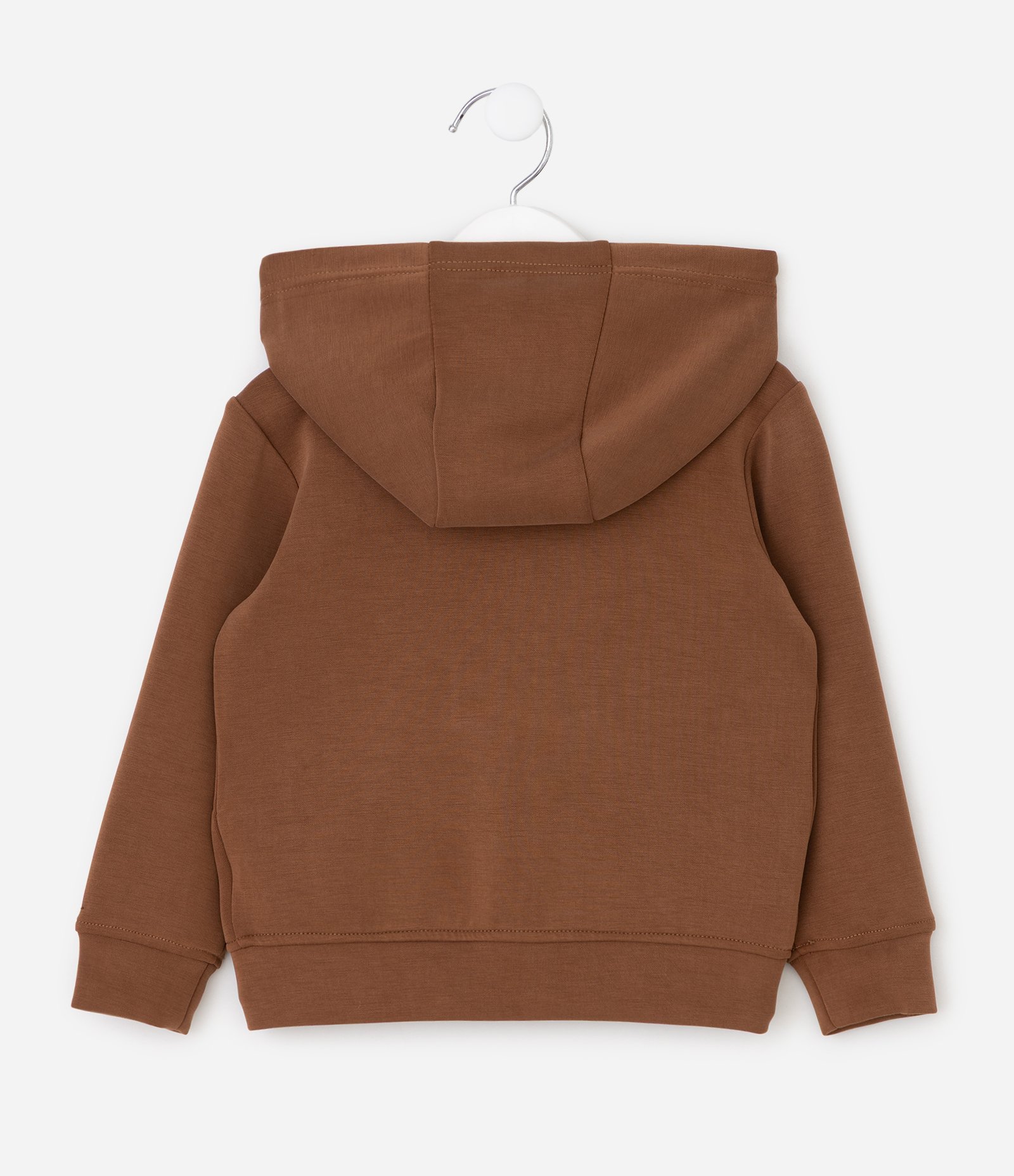 Casaco Infantil com Capuz e Zíper com Lettering Embossed - Tam 1 a 6 Anos Marrom 3
