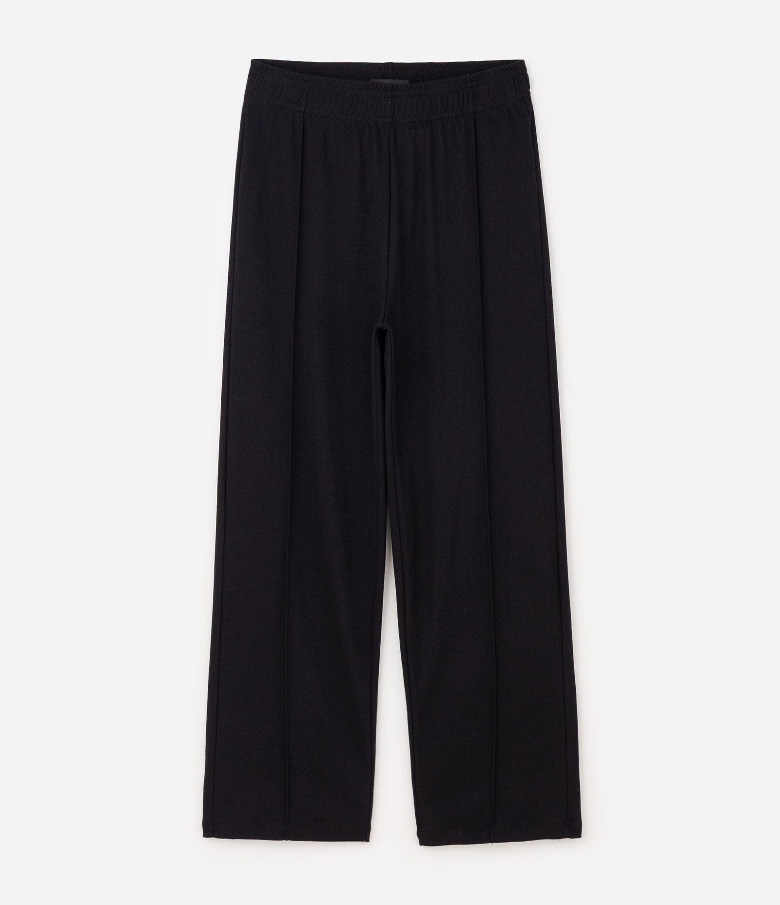 Calça de Pijama Longa Loungewear com Pintuck Preto 1