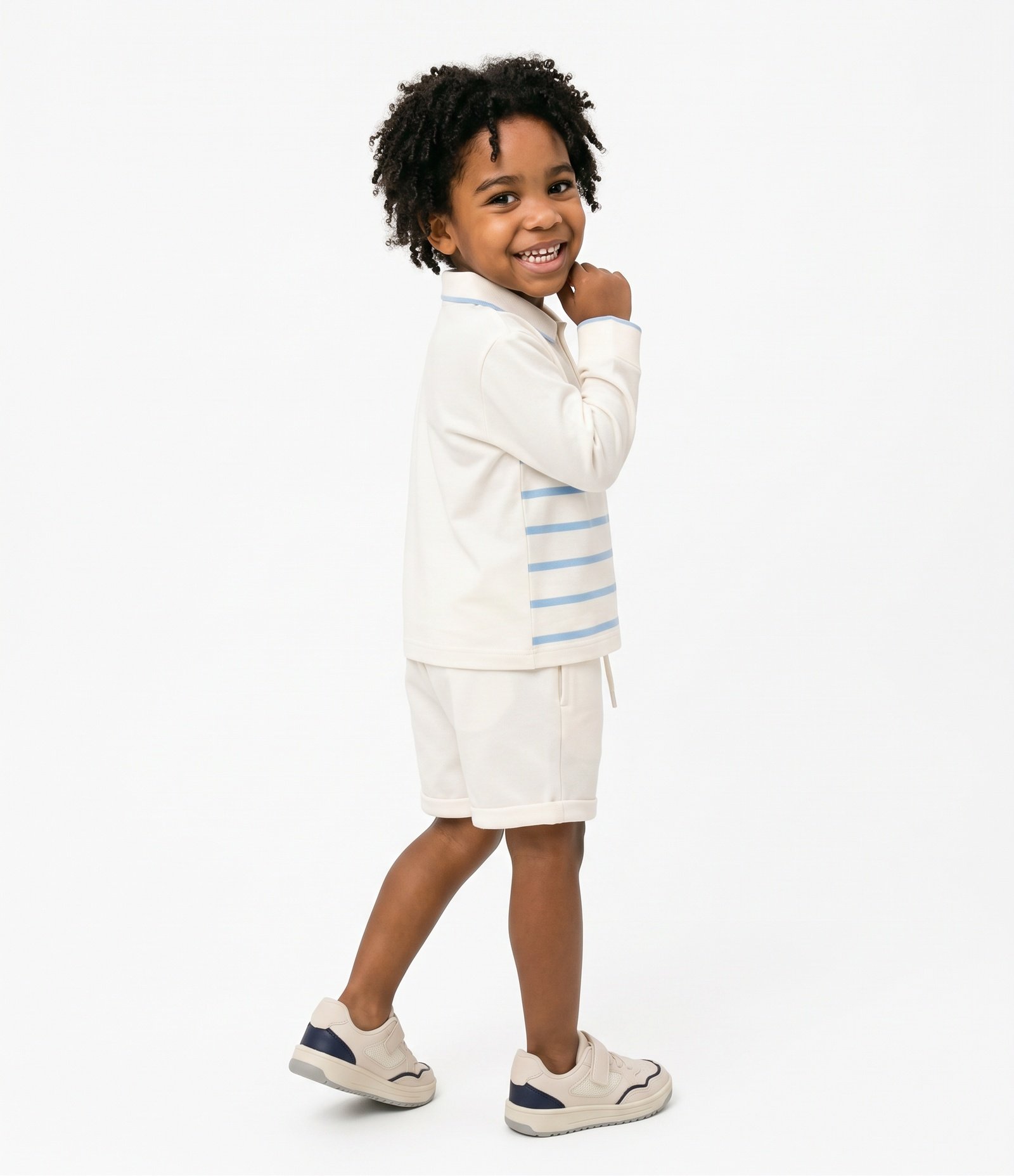 Polo Infantil Listrada com Estampa Bluey – Tam 2 a 6 Anos Branco/Azul 6