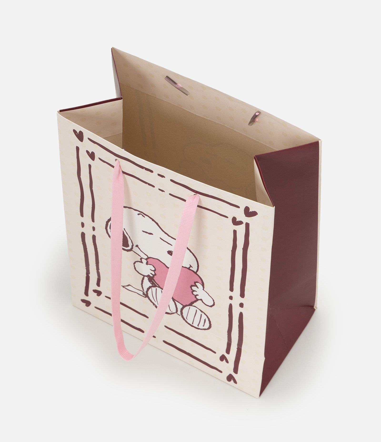 Embalagem de Presente Pequena com Estampa Snooby Bege 3