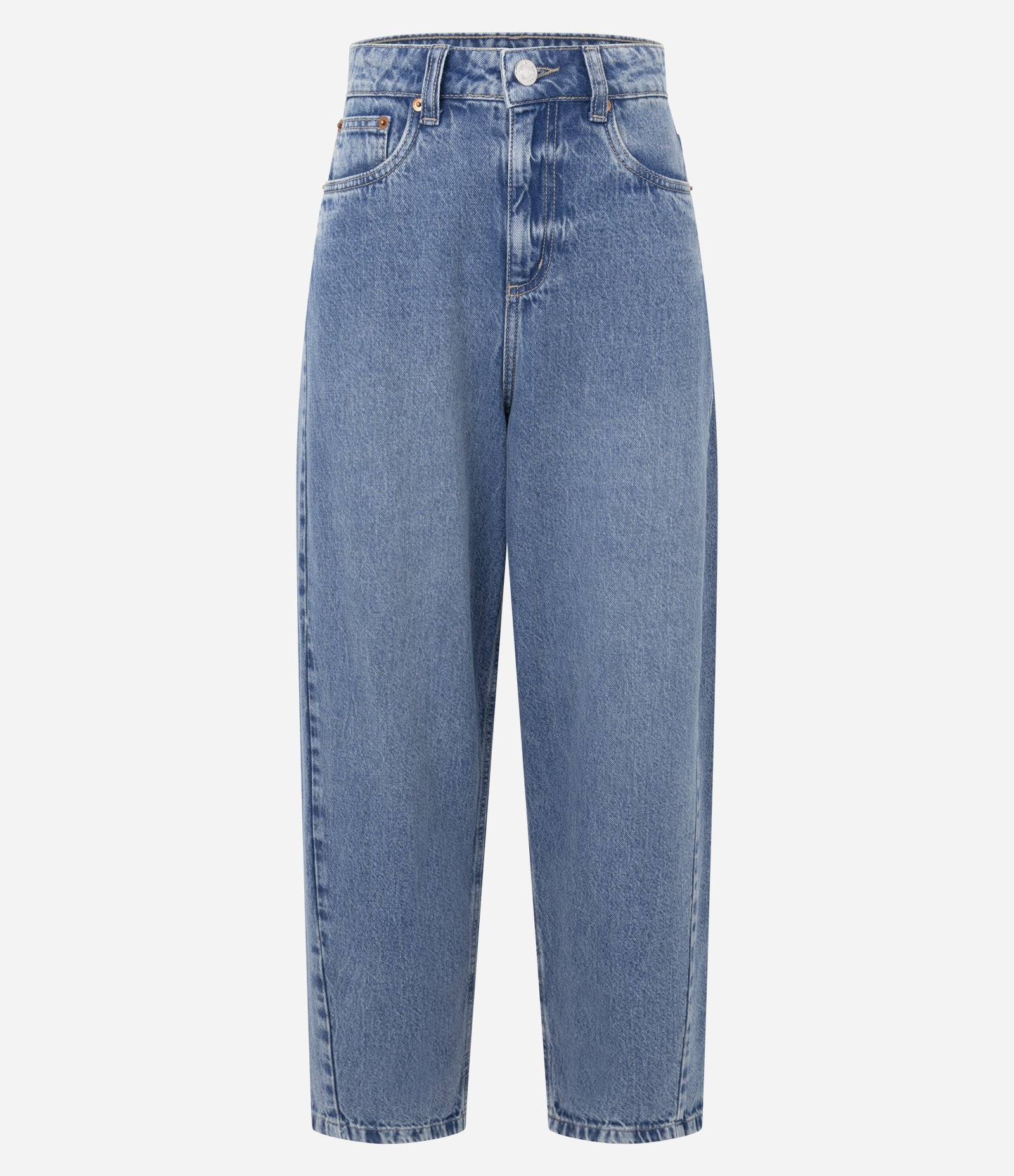 Calça Cenoura em Jeans com Cintura Alta Azul Claro 1