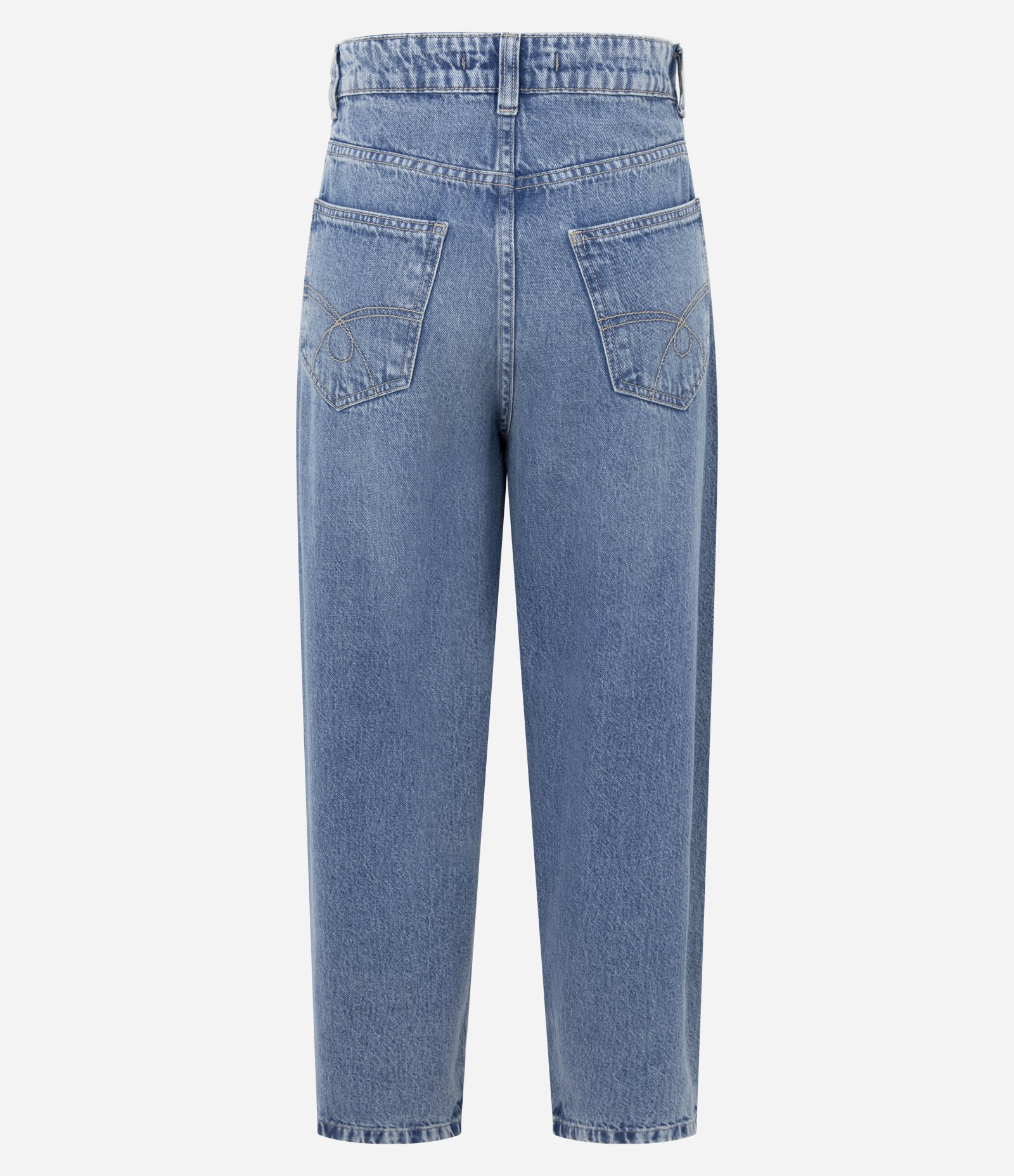 Calça Cenoura em Jeans com Cintura Alta Azul Claro 2