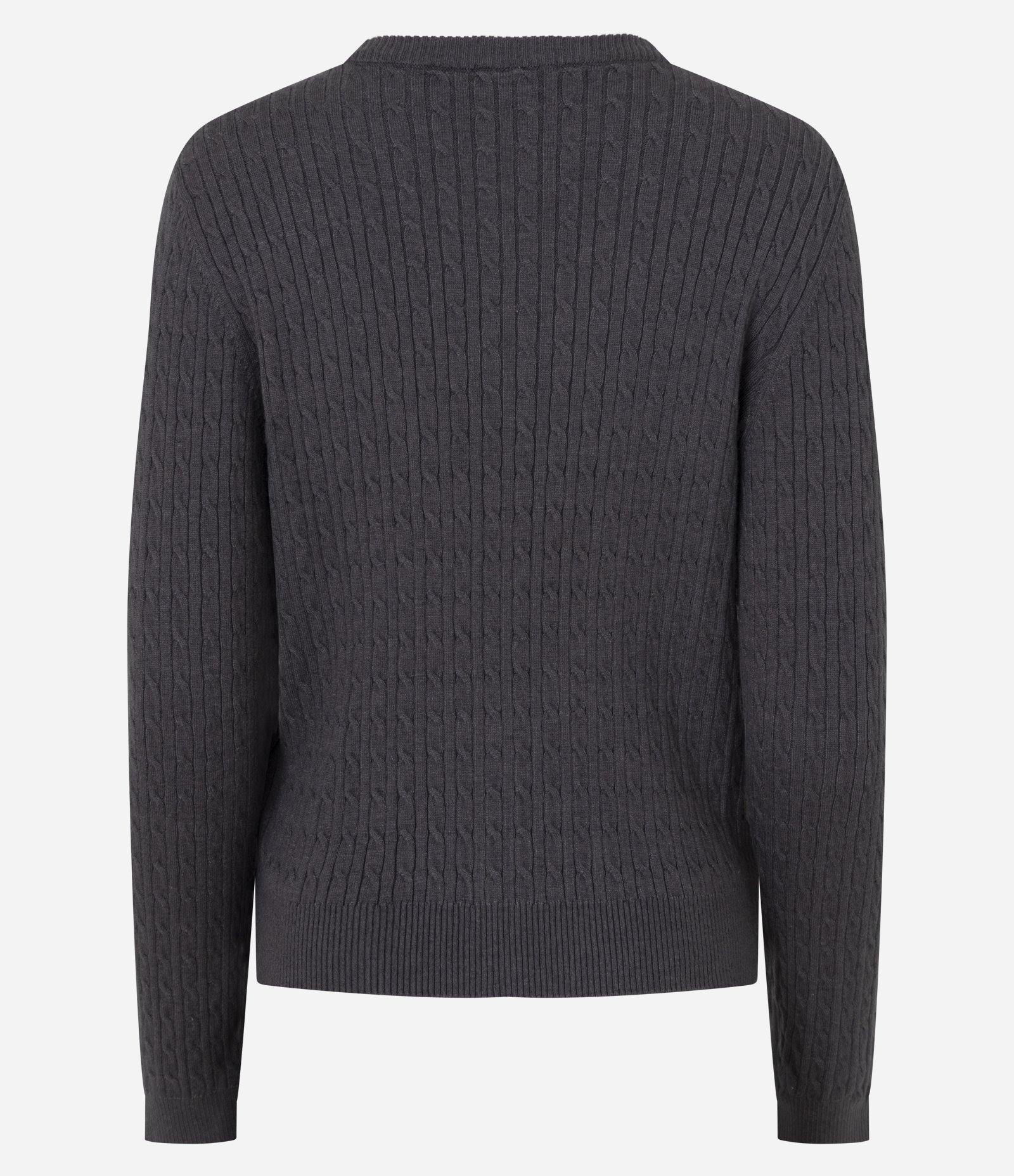 Cardigan em Tricô Texturizado com Barra Canelada Cinza 3