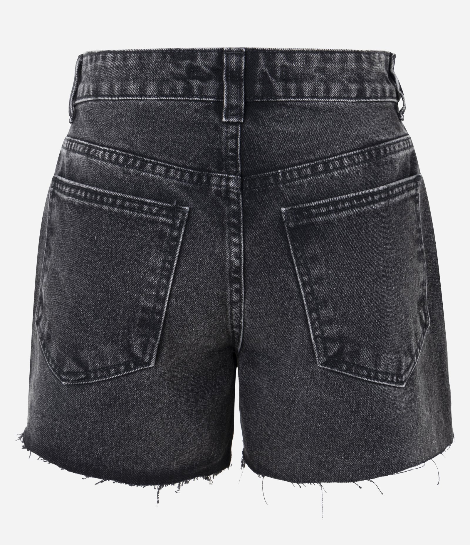 Short Midi em Jeans com Cintura Média Preto 6