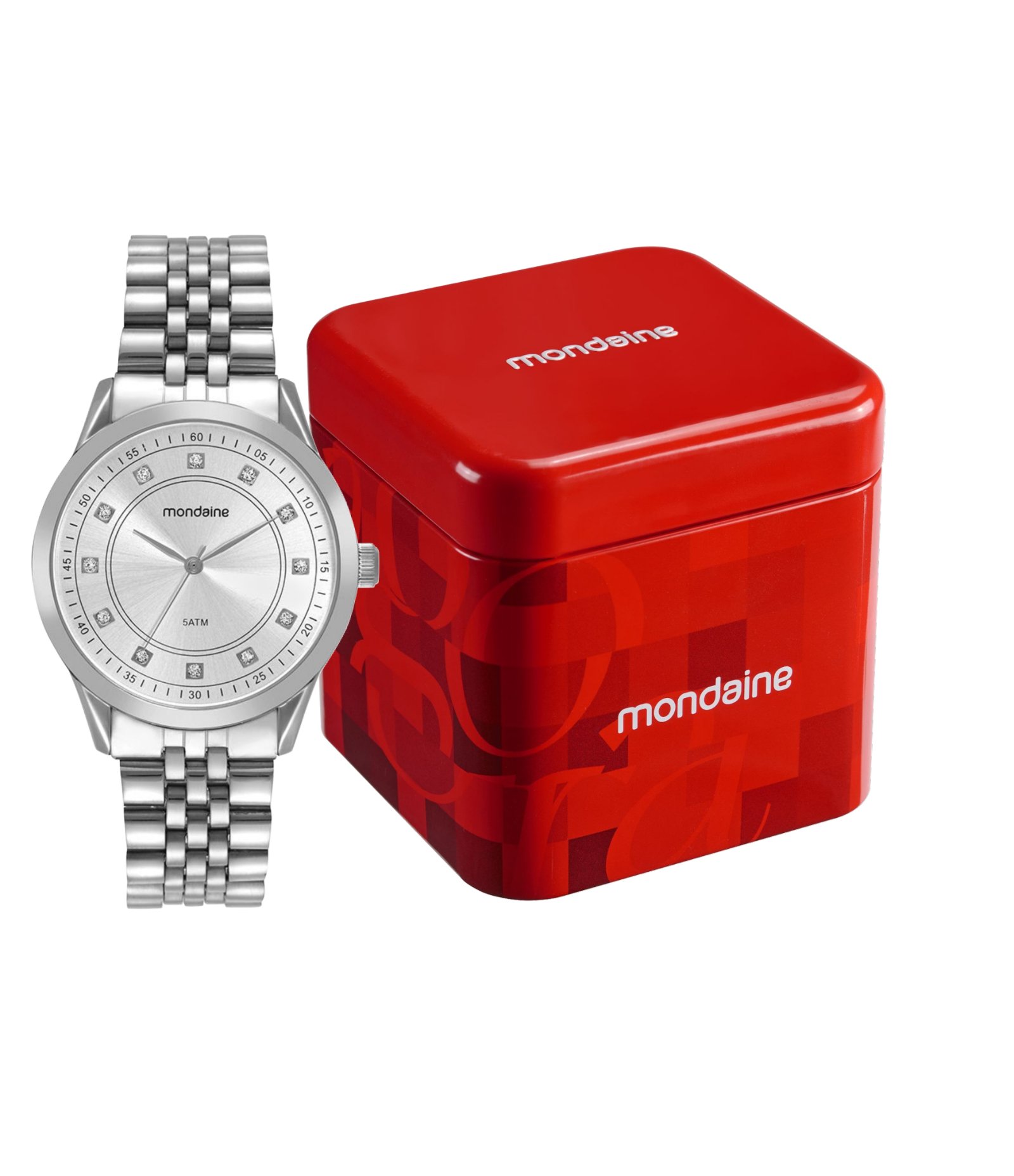 Relogios Analógico Mondaine em Aço 99763L0MVNE1 Prata 2