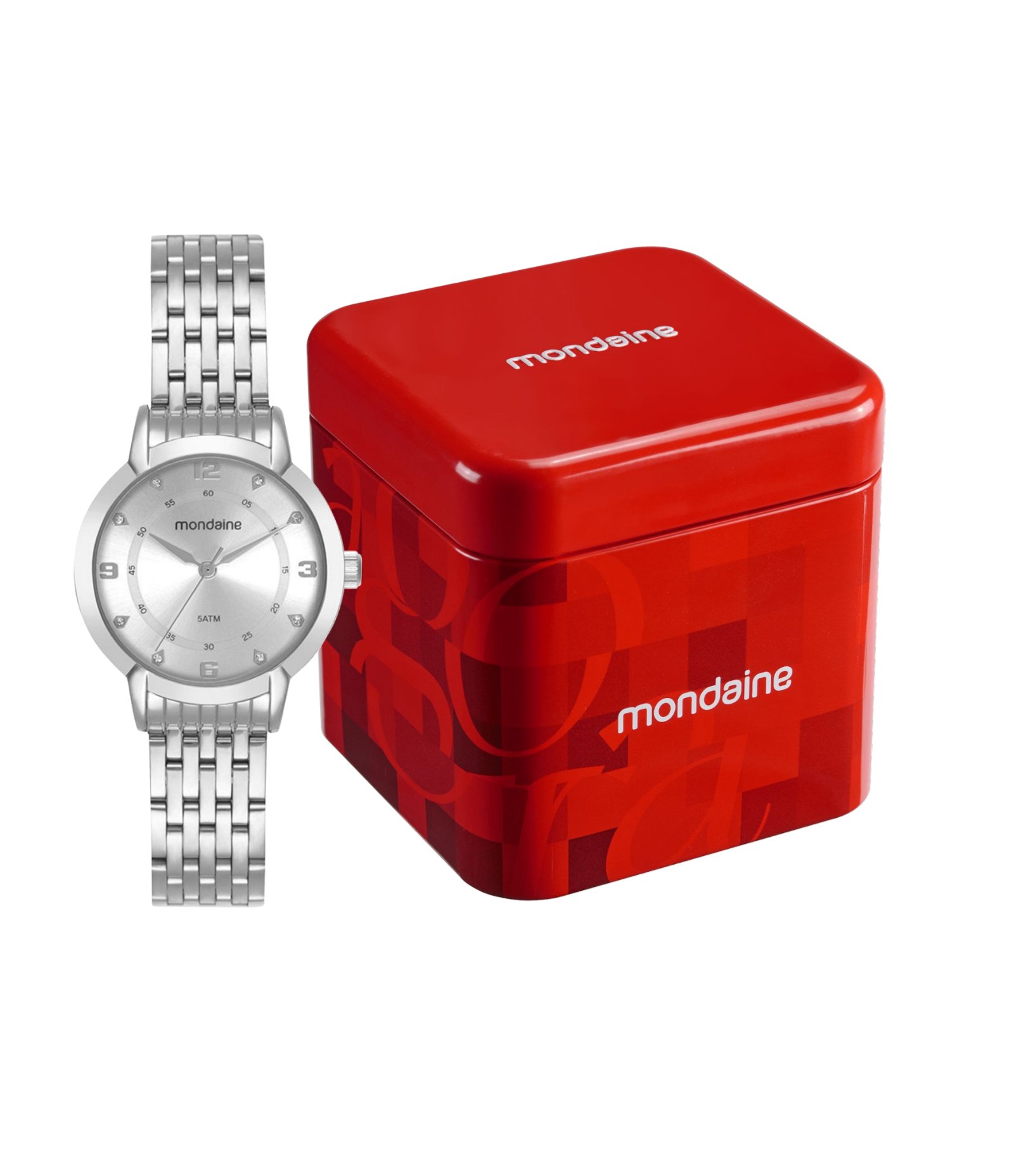 Relógio Analógico Mondaine em Aço 99806G0MVNE4 Prata 2