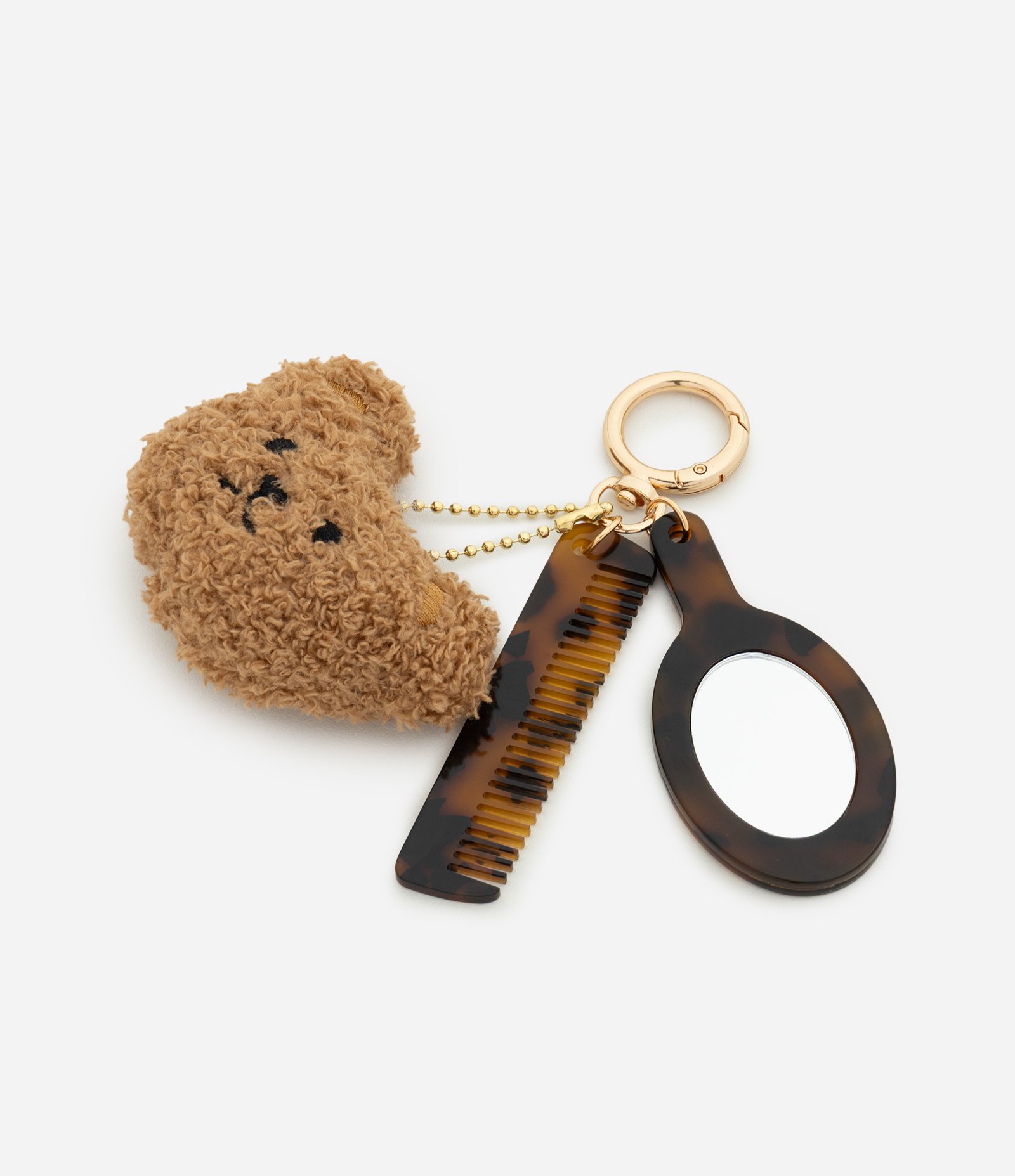 Pente para Cabelo com Mini Espelho e Chaveiro de Ursinho Alchemia U 2