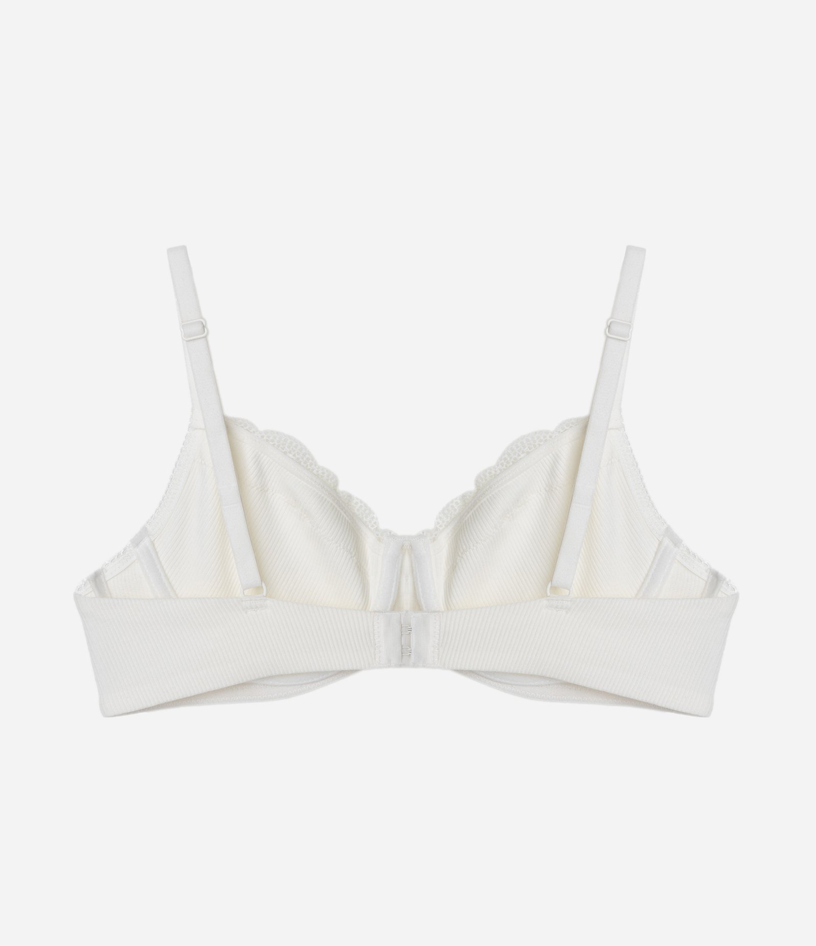 Sutiã Meia Taça em Algodão com Renda Off White 7