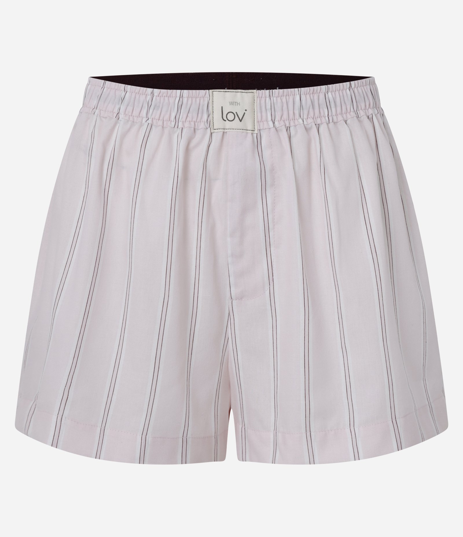 Short de Pijama em Tricoline com Estampa Listrada Lilás 5