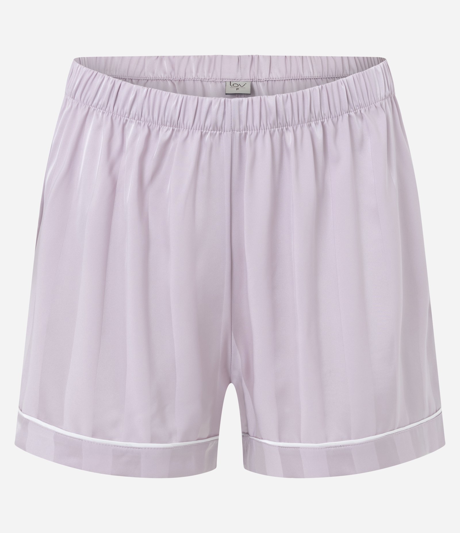 Pijama Americano em Cetim com Jacquard Rosa Claro 9