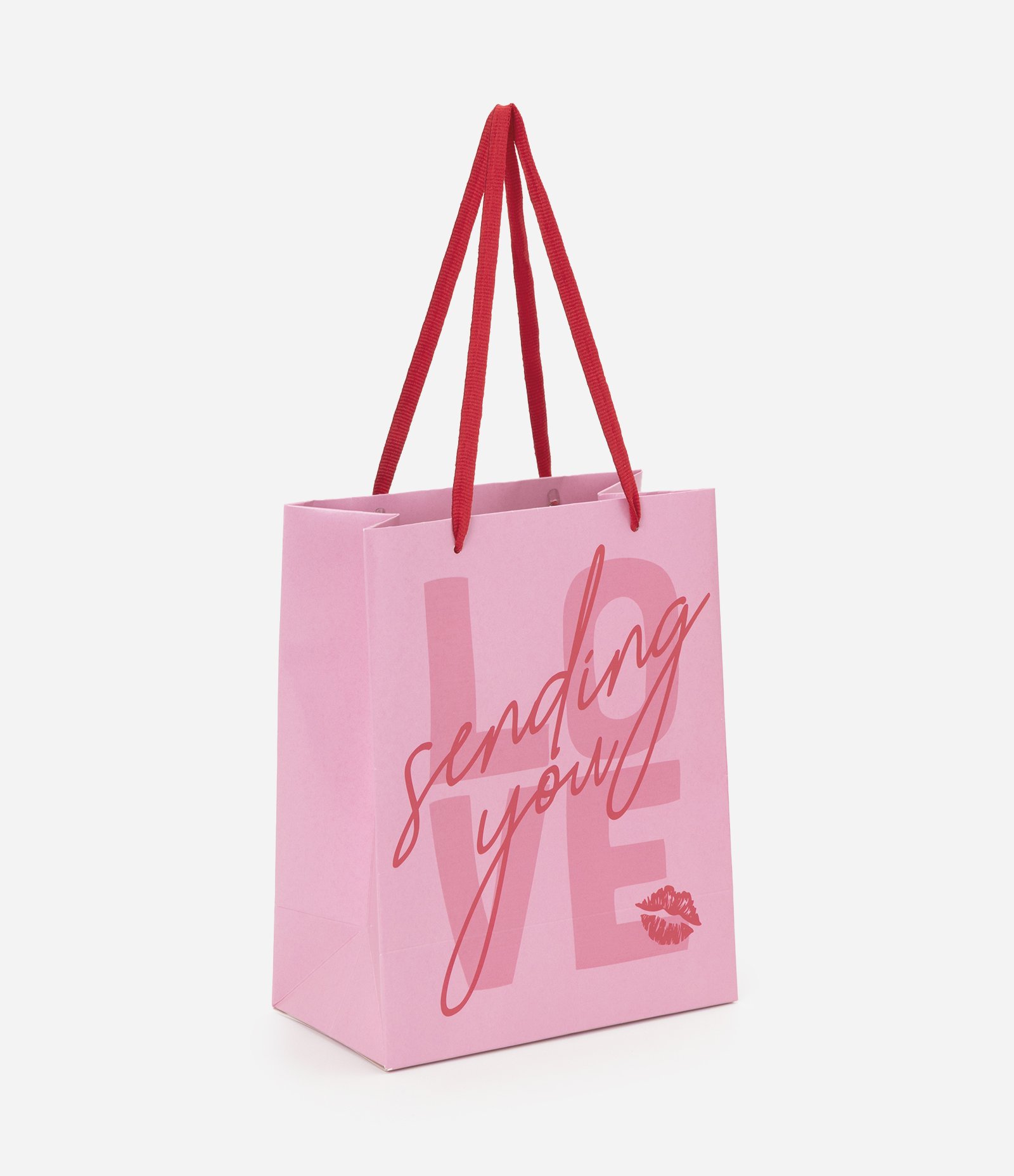 Embalagem de Presente Pequena com Lettering Sending You Rosa 1